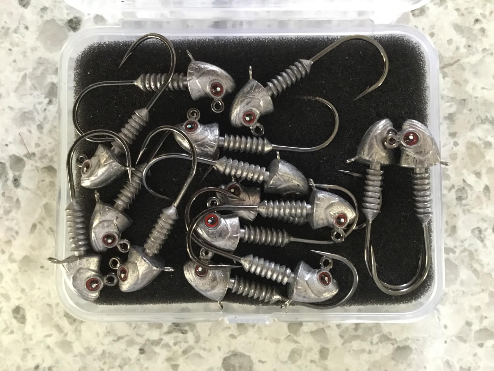 Swimbait Jig Heads with Stacked Cone Keeper, Minnow Style Eye Fishing Jighead 3/16 1/4 3/8 1/2oz (15 PCs) customer photo 1