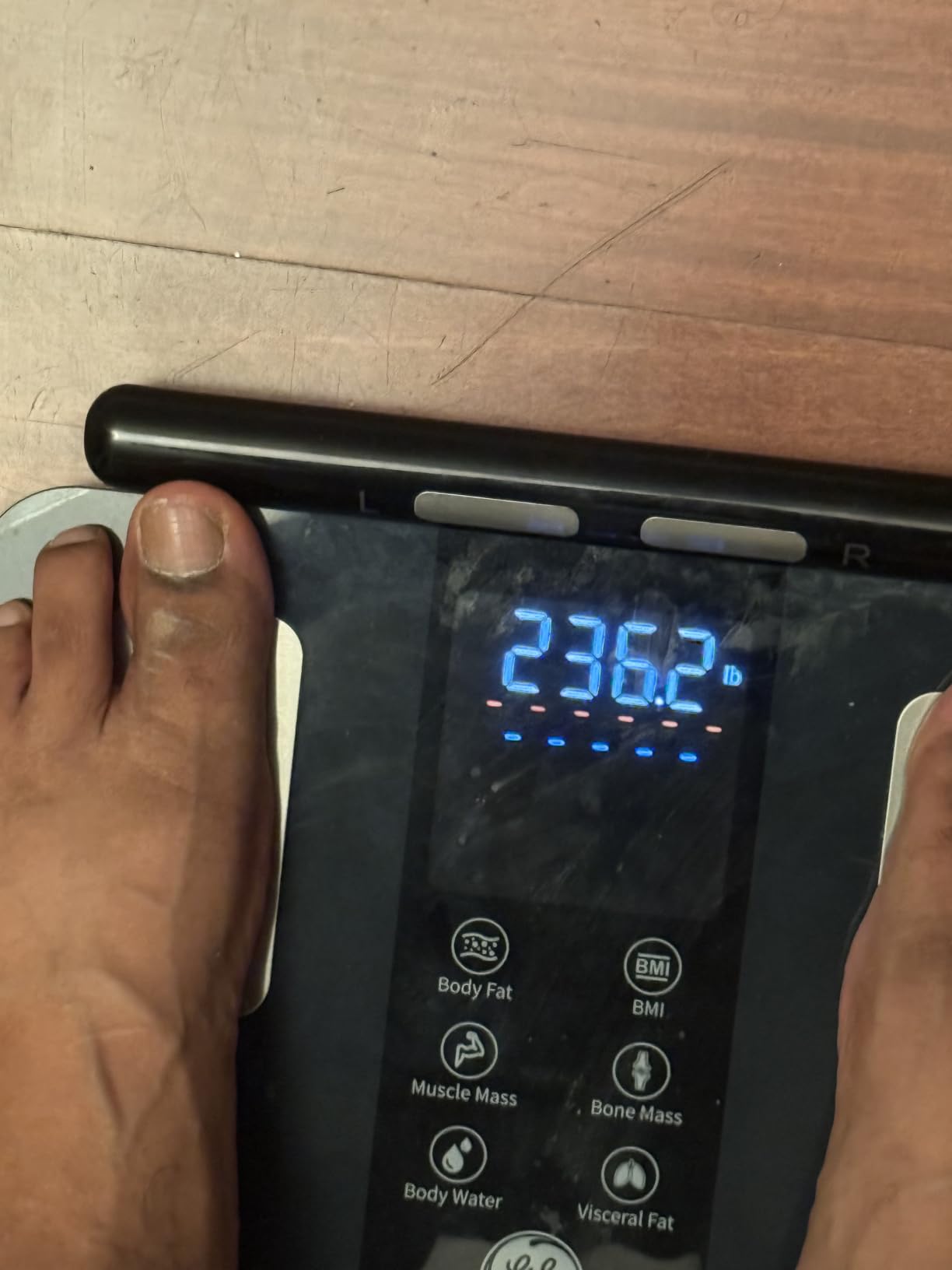 GE Smart Scale for Body Weight: Full Body Composition Analyzer, 50+ Metrics | 8-Electrode Digital Bathroom Scale for Body Weight Fat BMI Muscle Mass Bluetooth, Accurate Weighing Machine 400lb customer photo 1
