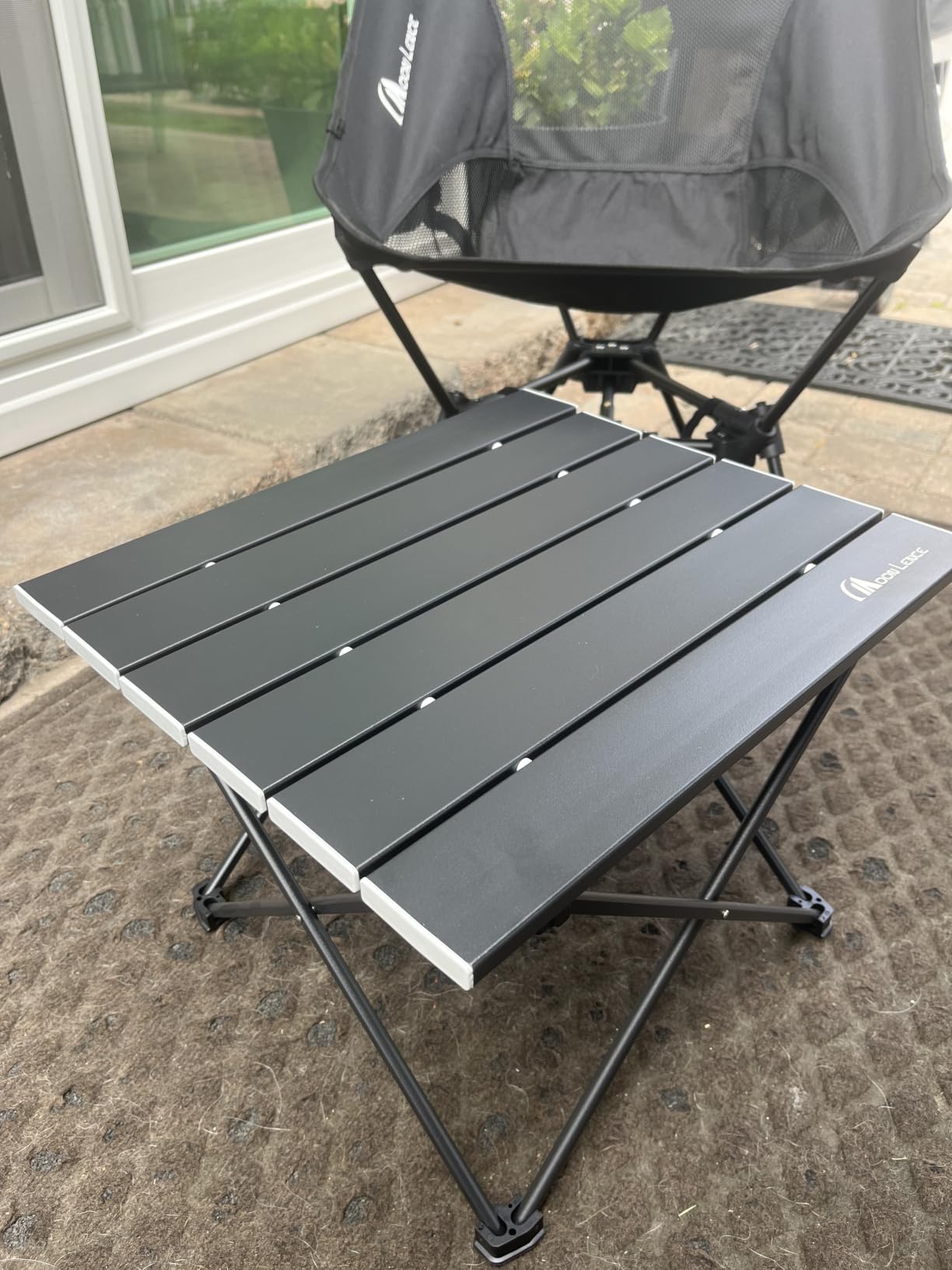 MOON LENCE Ultralight Folding Camping Table, Compact, Portable with Carry Bag, for Outdoor Cooking, Picnic, Camp, Boat, Travel (Black - S) customer photo 1