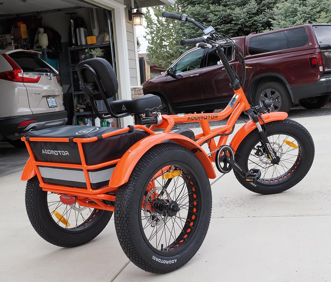 ADDMOTOR ARISETAN M-360 Electric Tricycle for Adults, UL2849 3 Wheel Electric Bicycle, 750W 85Mi 48V 20Ah 380LBS 20'' Semi-Recumbent E-Trike, Parking Brake, Differential customer photo 2