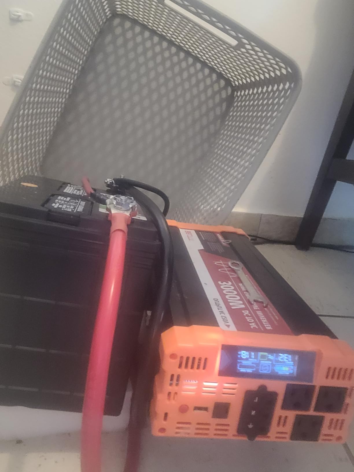 BELTTT 3000W Pure Sine Wave Inverter 12V DC to 120V AC, 6000W Peak | LCD Display, 23 ft Wired Remote, Dual AC and 20A Outlets, Hardwire Port, USB, Power Inverter for Solar, Off-Grid, RV, Truck customer photo 2