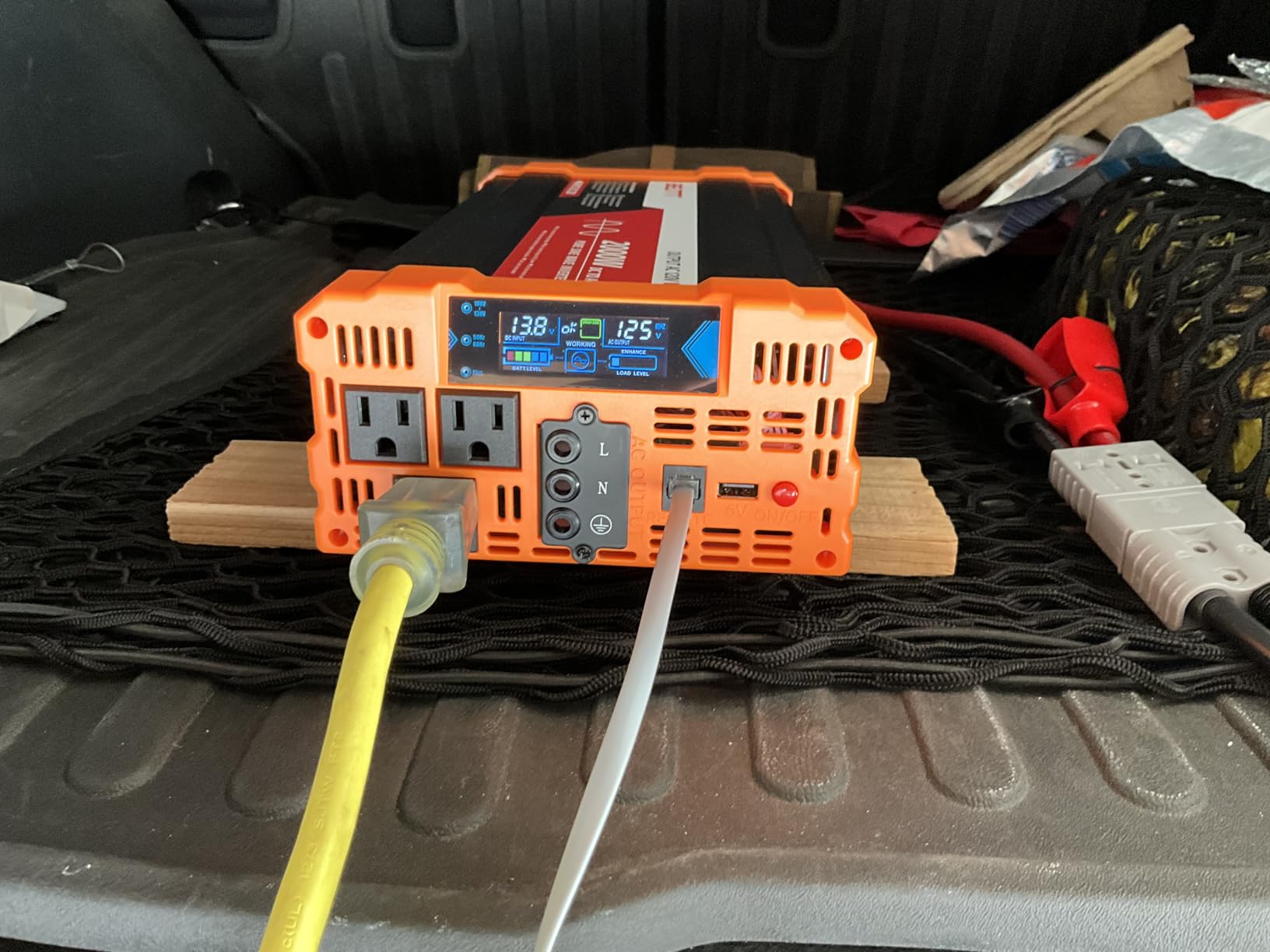 BELTTT 2000W Pure Sine Wave Inverter 12V DC to 120V AC, 4000W Surge | LCD Display, Dual AC and 20A Outlets, 23ft Remote, Hardwire Port, USB, Power Inverter for Solar, RV Truck, 93% Max Efficiency customer photo 2