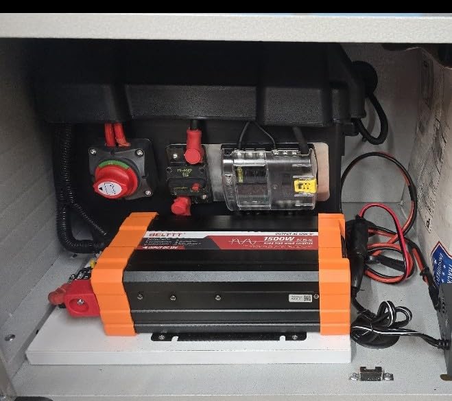 BELTTT 1500W Pure Sine Wave Inverter 12V to 110V Converter, 3000W Surge | LCD Display, Dual AC Outlets, 5V 2.1A USB, Power Inverter 12V to 120V AC for Solar, Off-Grid, Truck, RV, 12V Inverter customer photo 1