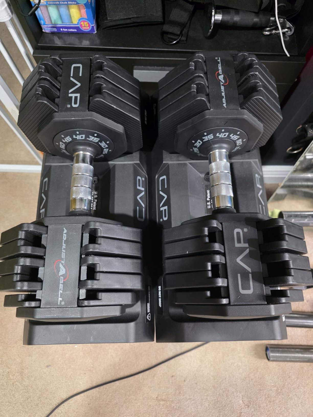 CAP ADJUSTABELL Adjustable Dumbbell Set, Premium Quick Select Adjustable Weights for Strength Training, 25 LB & 55 LB customer photo 1
