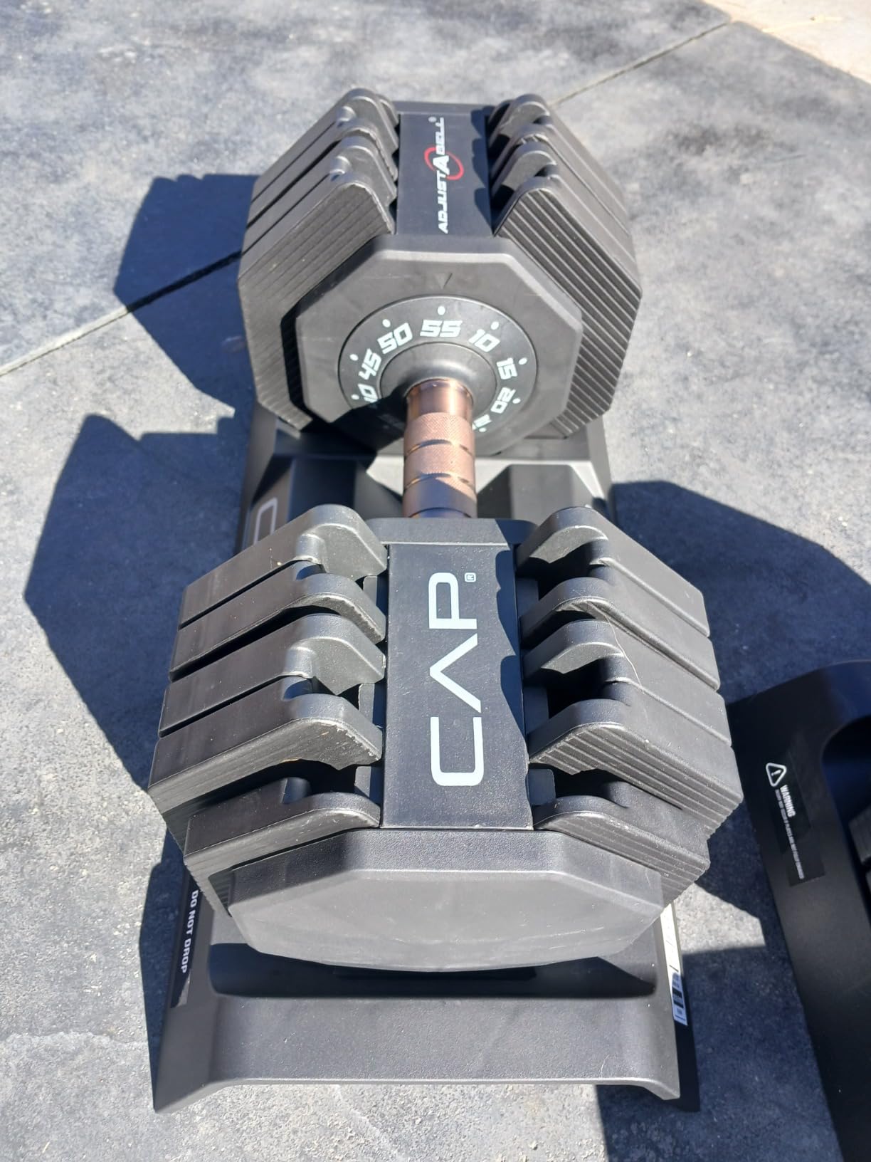 CAP ADJUSTABELL Adjustable Dumbbell Set, Premium Quick Select Adjustable Weights for Strength Training, 25 LB & 55 LB customer photo 2