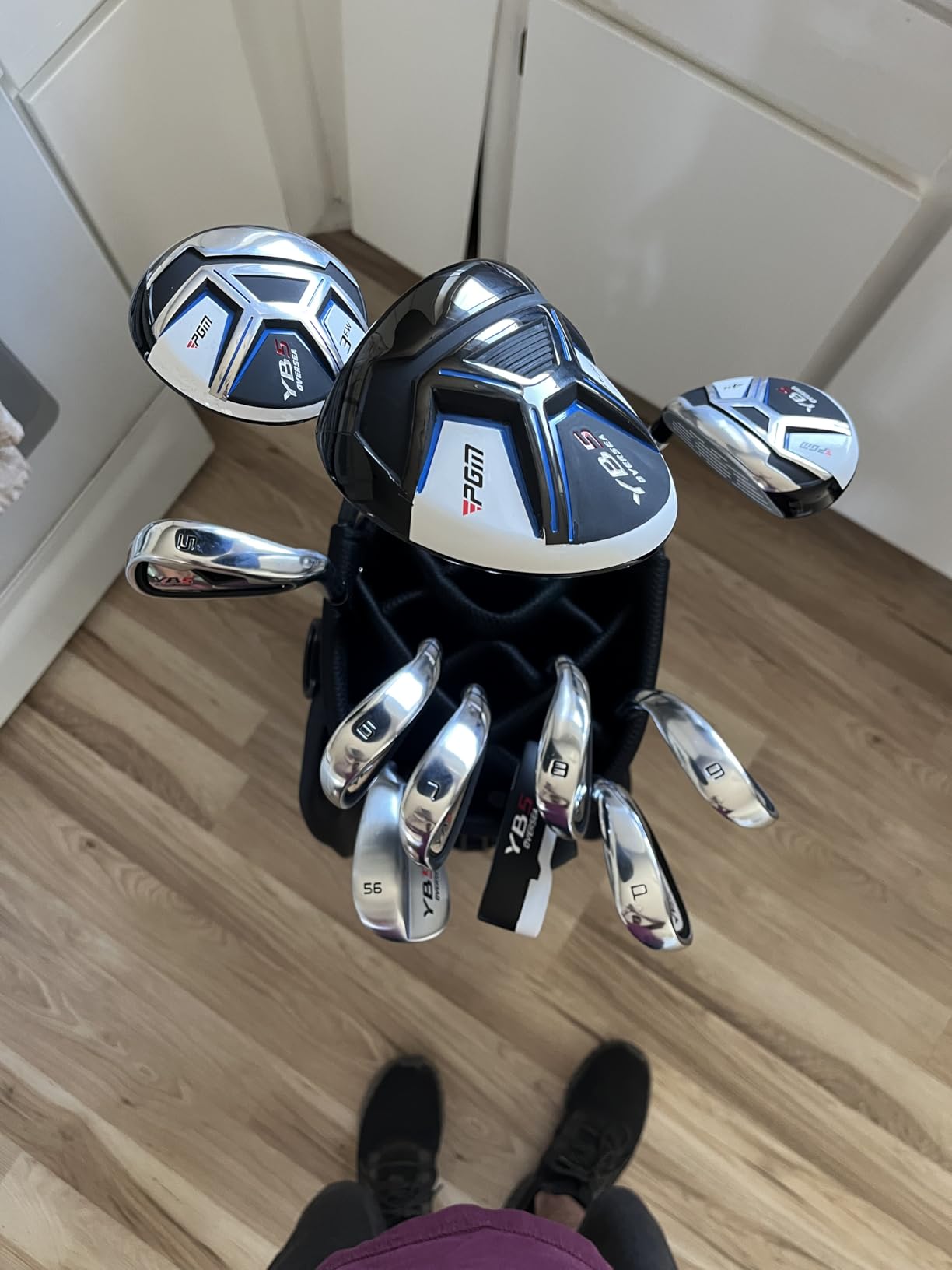 PGM 12/15 Pieces Men's Complete Golf Club Set for Right Handed | Easy Launch & Forgiveness with 460cc Driver, Woods, Hybrid, Irons, Putter & Bag - Ideal for Beginners - Standard/Tall Sizes customer photo 1