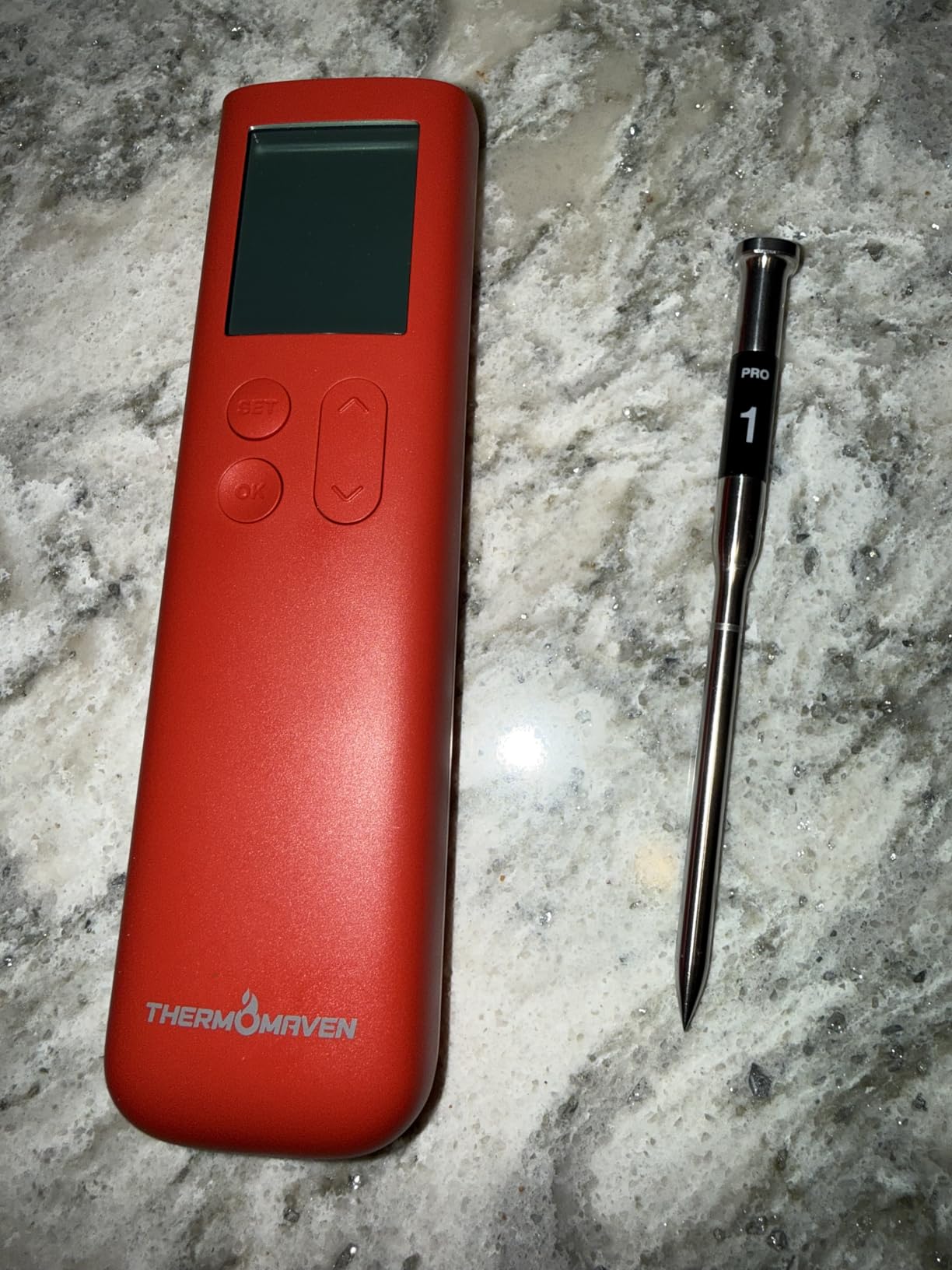 ThermoMaven Smart Bluetooth Wireless Meat Thermometer, 10X Enhanced Sub-1G Signal and Stability, Standalone Display Base, Certified Accuracy ±0.5°F, WiFi Unlimited Range for BBQ, Oven, Smoker, Grill customer photo 1