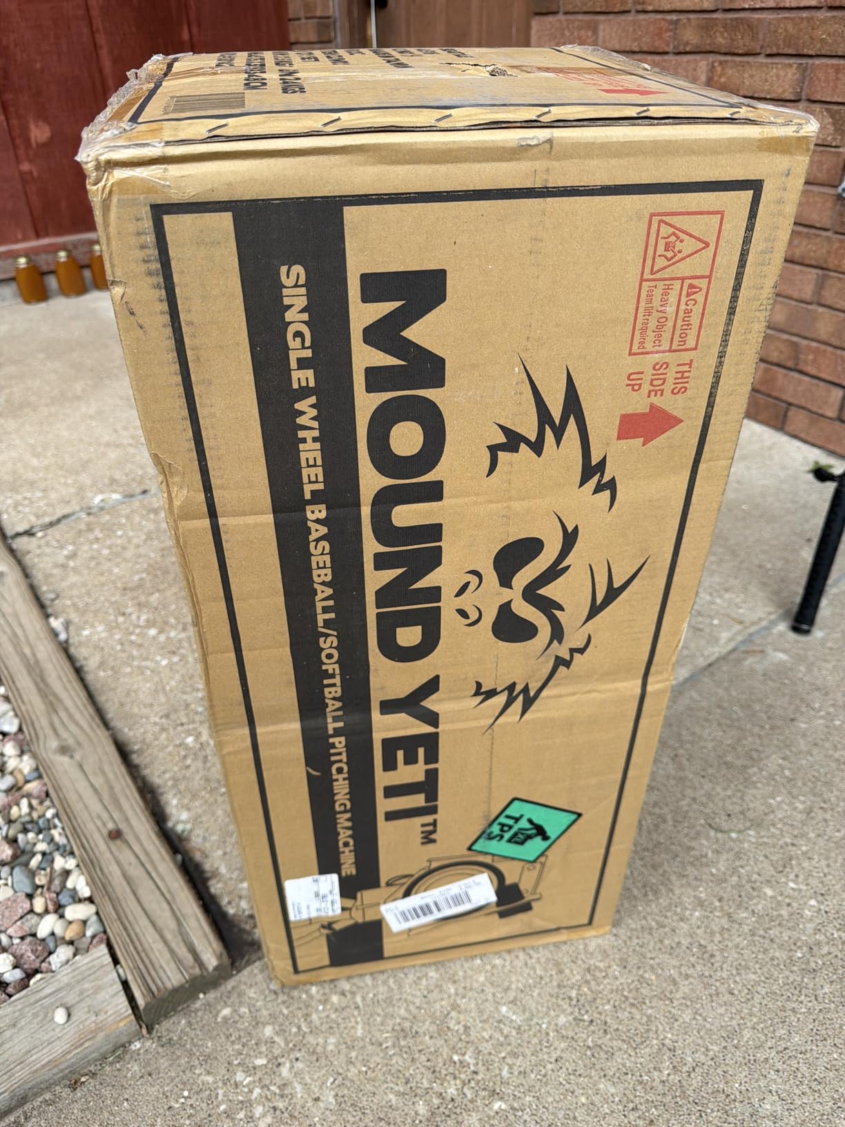 Mound Yeti Baseball Softball Pitching Machine, Youth and Adult Single Wheel Pitching Machine customer photo 2