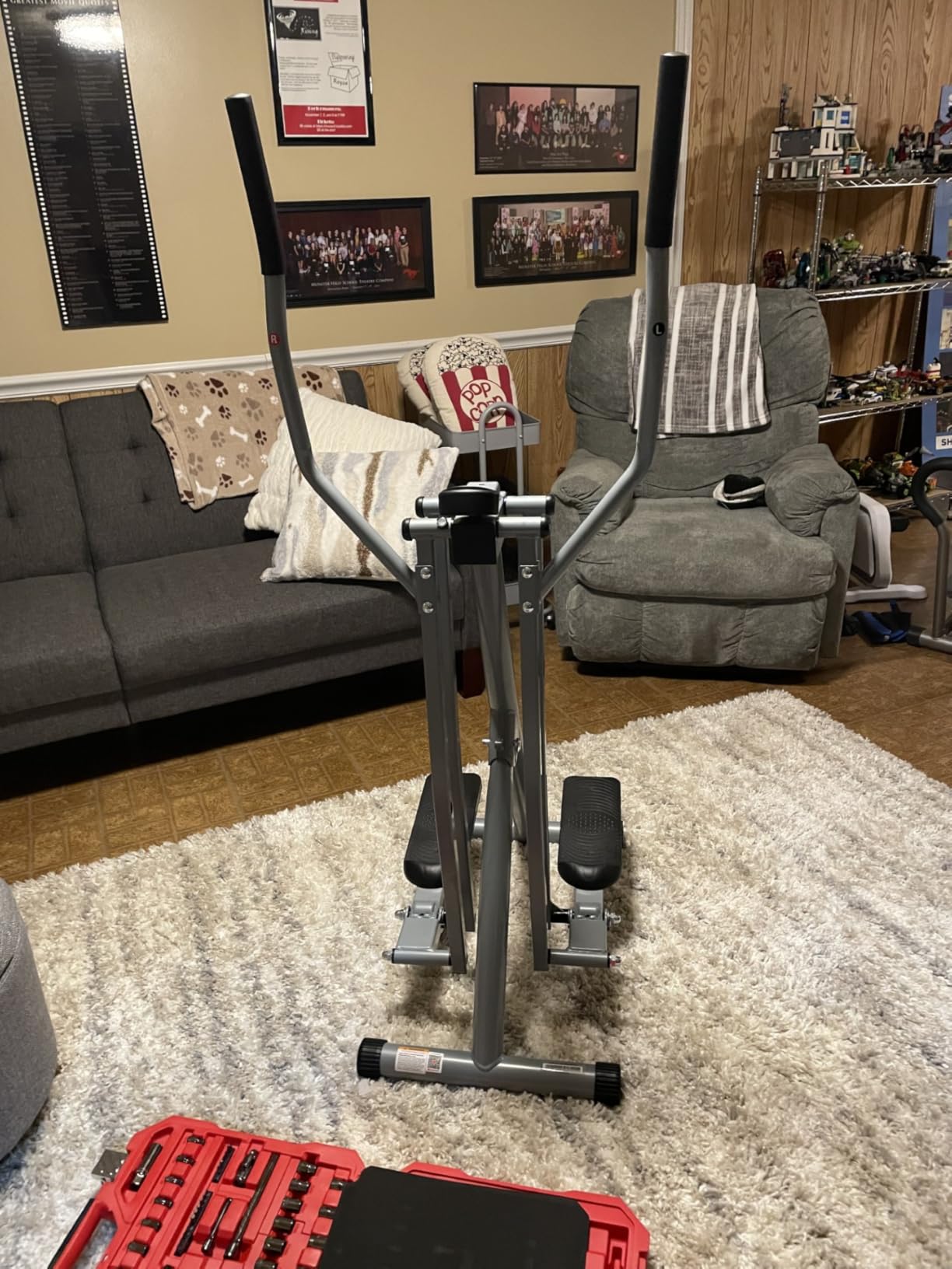 Sunny Health & Fitness Smart Air Walk Elliptical Glider Sprinter Trainer | 30