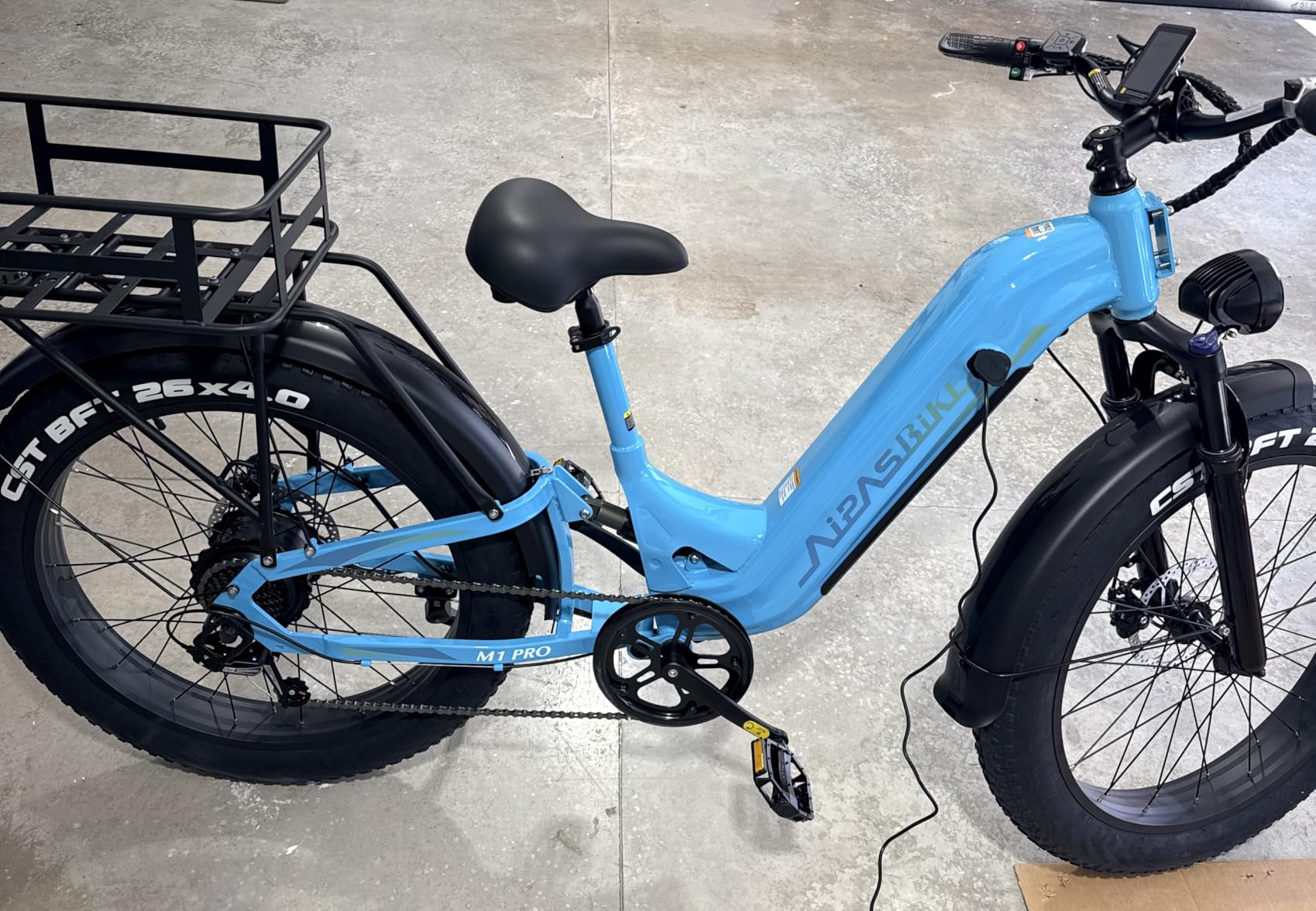 Aipas M1 Pro Electric Bike for Adults, 26 x 4 Fat Tires, 48V 17.5Ah Battery, Dual Suspension, 1800W Peak Motor, Up to 85 Miles, Step-Thru for Commutes & Trails, SGS Certified to UL 2849 customer photo 2