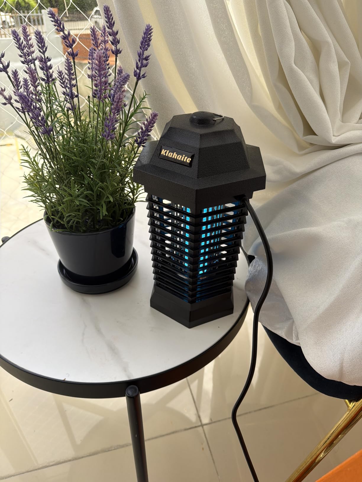 Klahaite Bug Zapper Outdoor, Electric Mosquito Zapper, Fly Zapper Indoor Fly Traps, Mosquito Repellent Outdoor Patio & Backyard Covers 1/2 Acre, 4200V 3 Prong Plug, ABS Fireproof Plastic Outer customer photo 1
