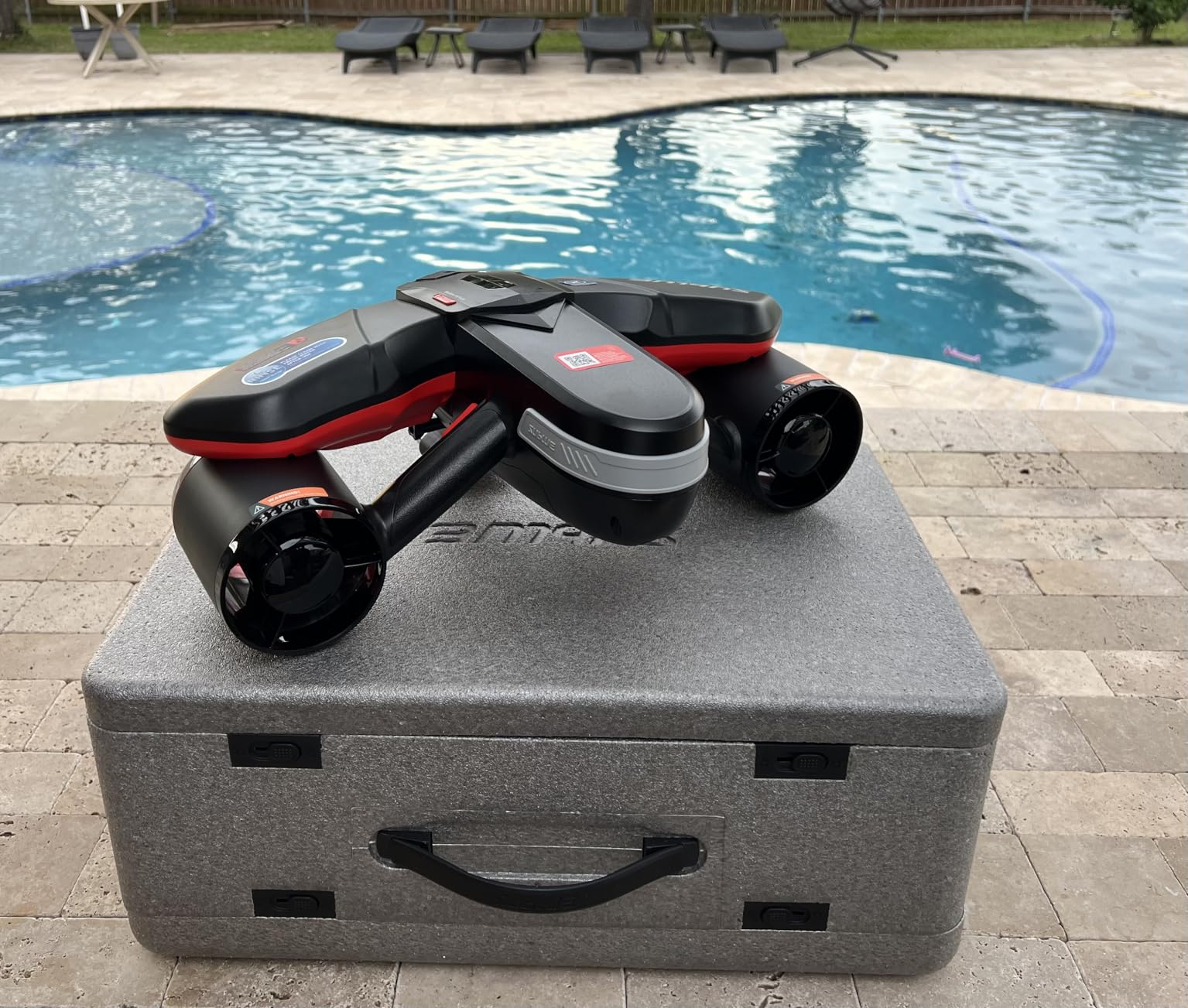 sublue Navbow Underwater Scooter Dual Motors with Action Camera Mount Low Battery Alarm 3 Gear Speed 4.47 mph 60 Minutes 131ft Swimming Pool Diving Snorkeling Water Scooter for Adults customer photo 1