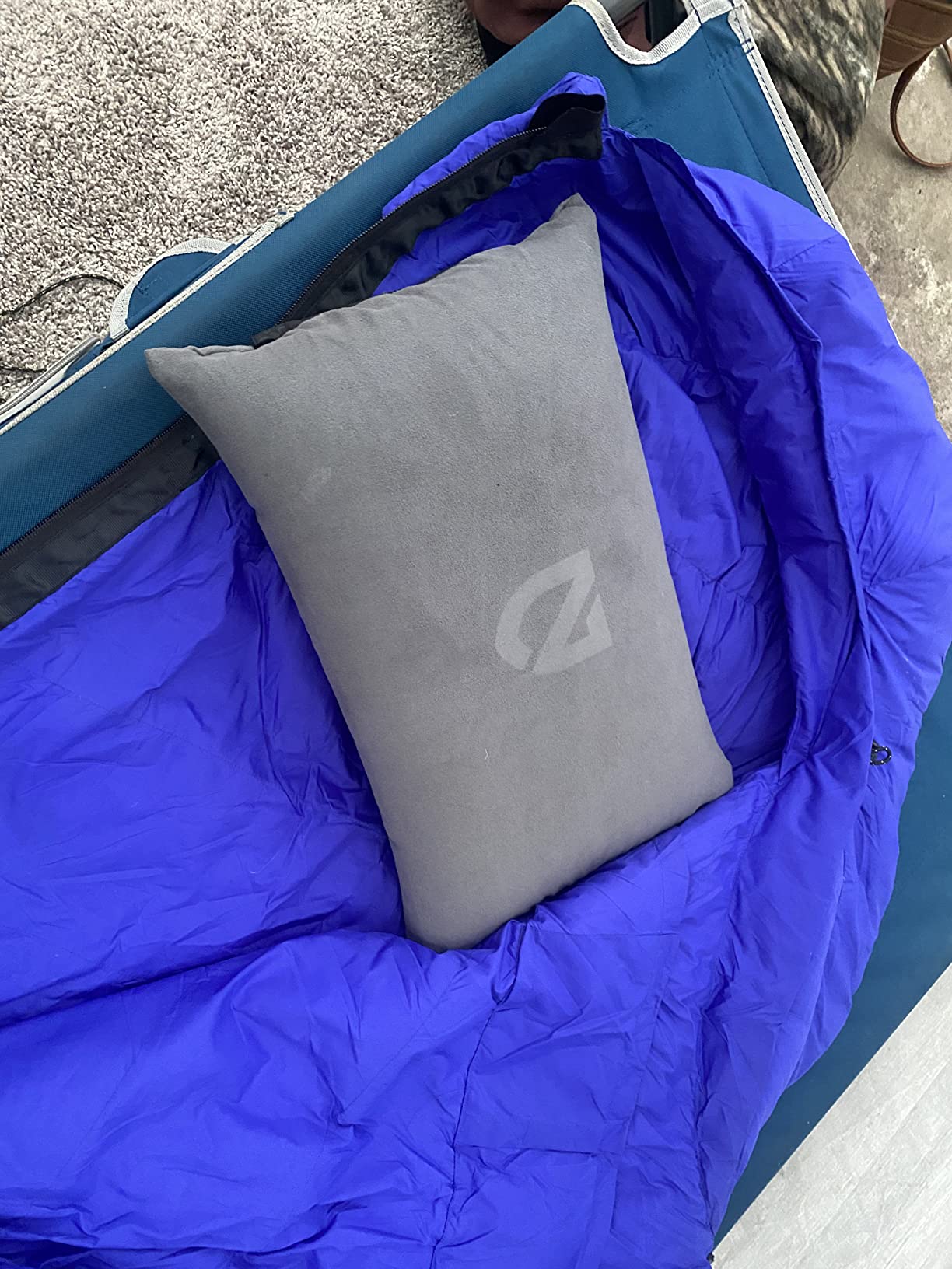 NEMO Equipment Fillo Camping Pillow - Blue Horizon/Ombre Blue | Packable Comfort, Foam Padding, Air Support, Travel, Backpacking customer photo 2