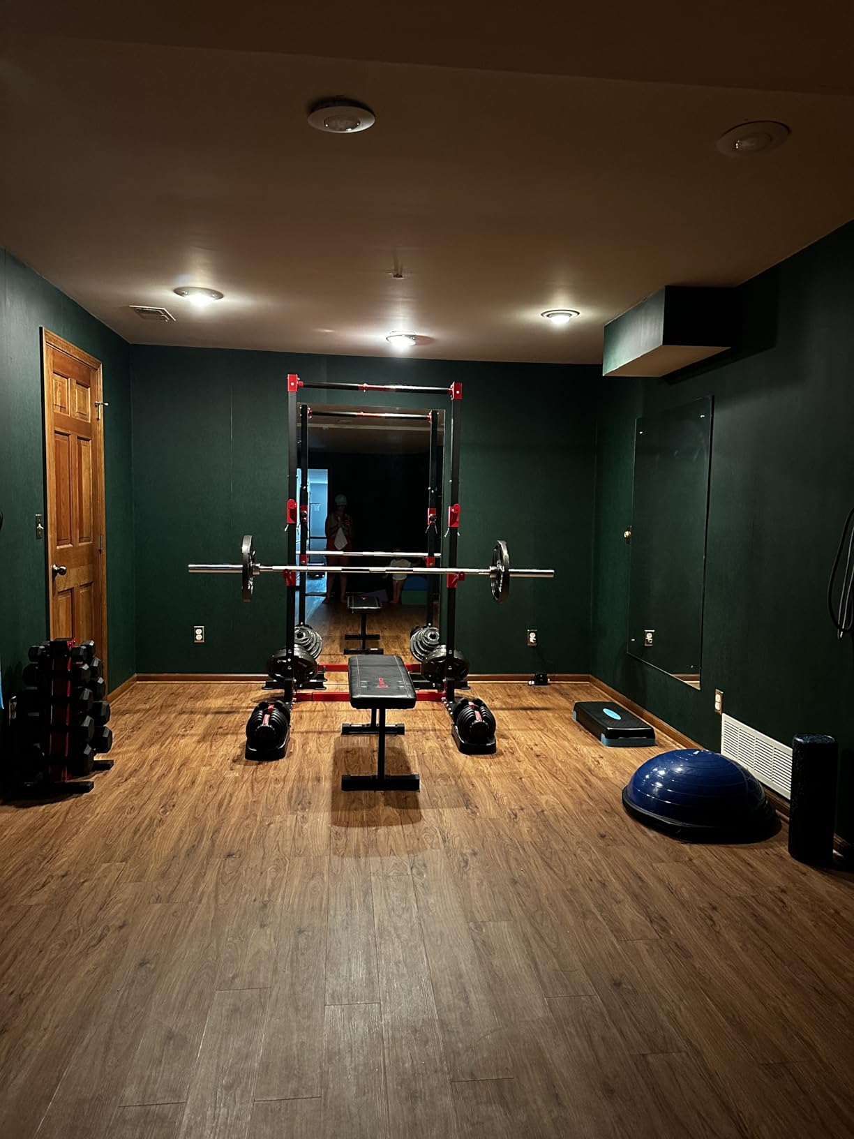 YOLEO Smith Machine & Squat Rack Combo, Multi-Functional Power Racks with Adjustable Width & Pull-Up Bar, Cable Crossover Power Cage, Independent Dual-Pulley System for Home Gym Garage Basement customer photo 1