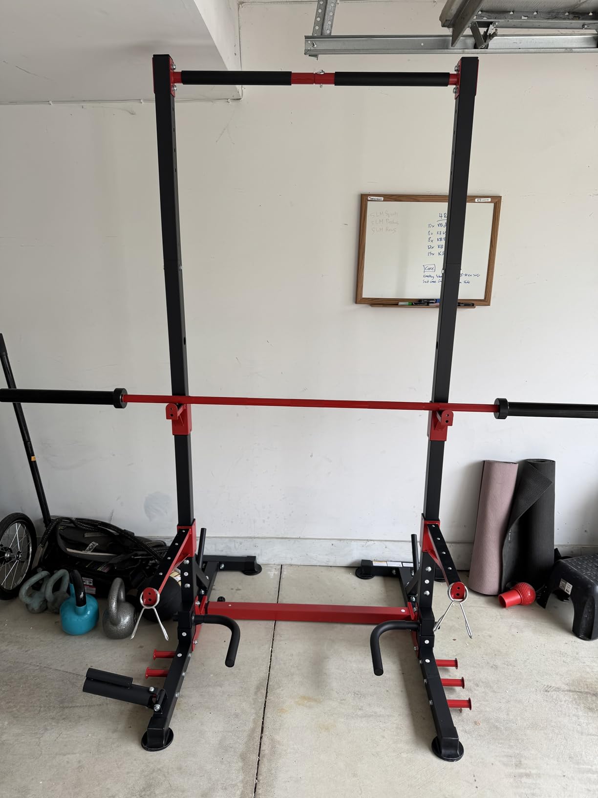 YOLEO Smith Machine & Squat Rack Combo, Multi-Functional Power Racks with Adjustable Width & Pull-Up Bar, Cable Crossover Power Cage, Independent Dual-Pulley System for Home Gym Garage Basement customer photo 2