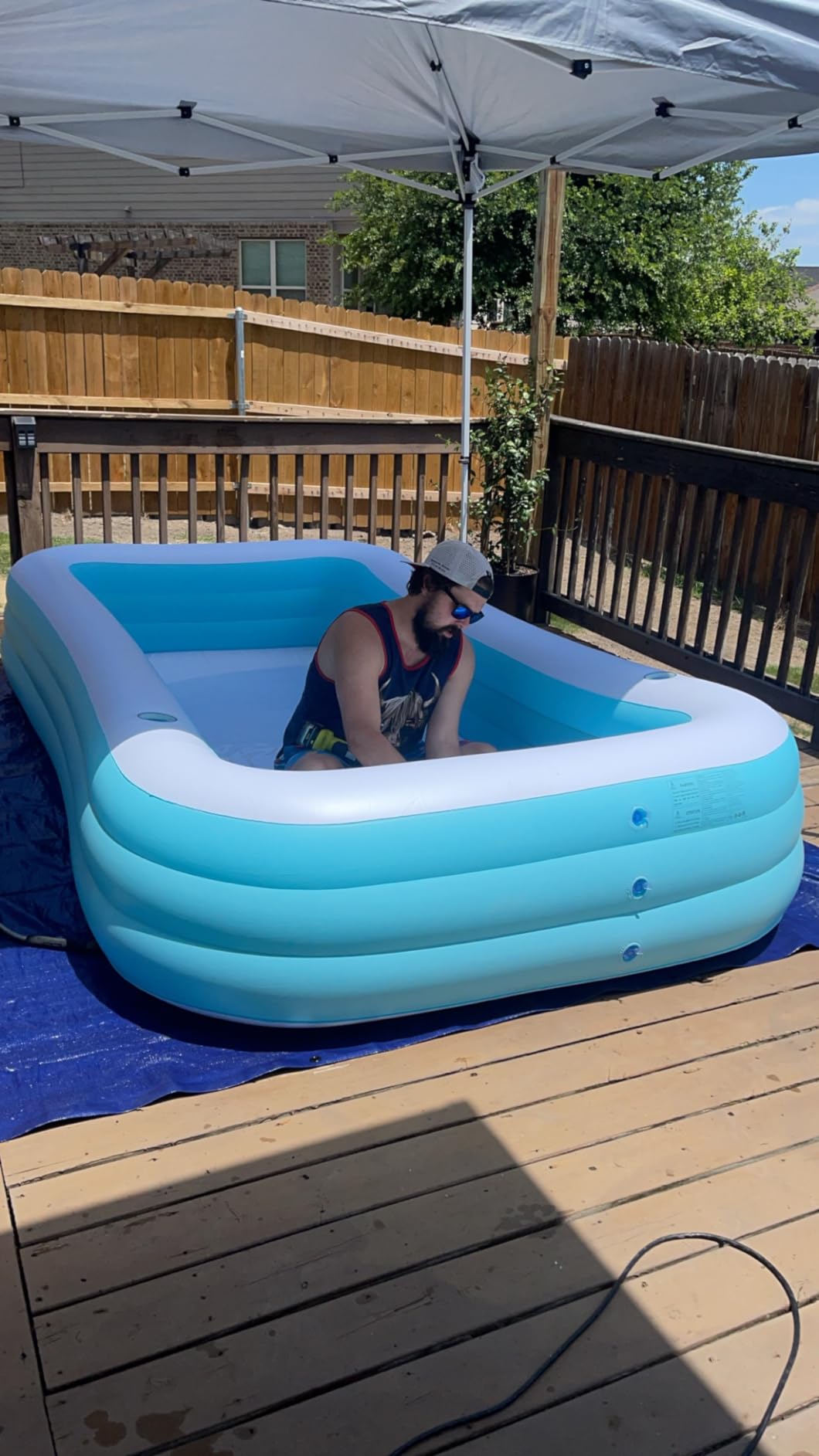 SLOOSH Inflatable Pool for Adults with Seats, 120