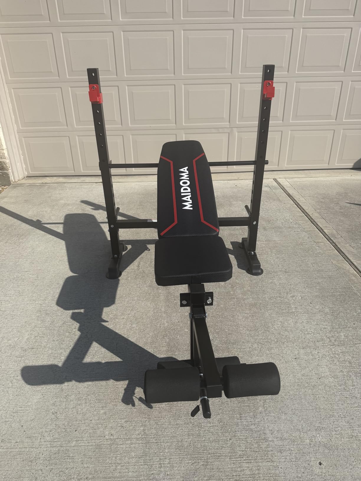 1500LB 8 IN 1 Weight Bench with Lat Pulldown and Leg Extension/Curl, Foldable Bench Press with Preacher Curl & Rack, Workout Benches with Safety Bar Catches for Home Gym customer photo 2