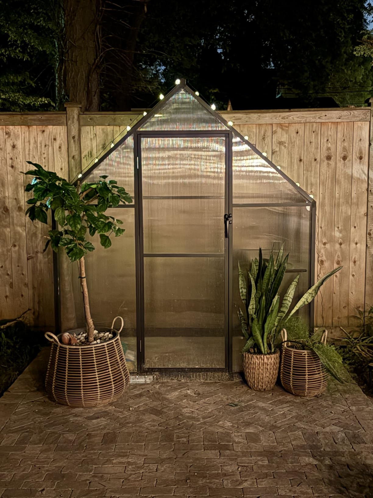 8X10FT Enhanced Aluminum Walk-in Greenhouse for Outdoors with Thermometer | Easy Assembly, UV-Resistant Panel, Rain Gutter, Lockable Hinged Door, Built-in Reinforcement, For Vegetable, Flower and Herb customer photo 2