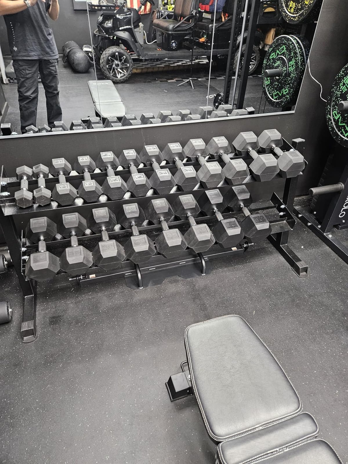 CAP 280 LB, 550 LB, 1200 LB Dumbbell Set with Horizontal 2-3 Tier Rack, Rubber Hex Free Weights, Home Gym Weight Set for Strength Training customer photo 2