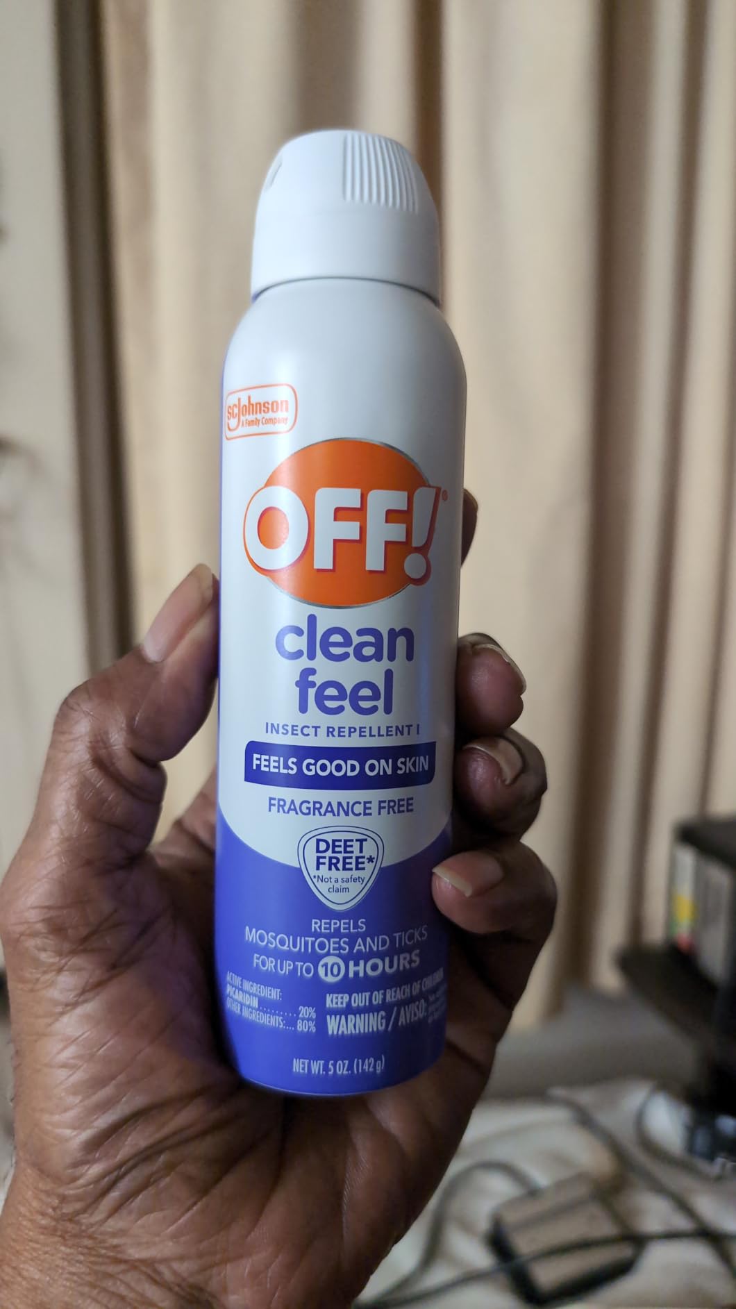 OFF! Clean Feel Insect Repellent Aerosol with 20% Picaridin - Long-Lasting DEET-Free Protection from Mosquitoes, Fragrance-Free Pest Control For Ticks & Flies, Camping, Bug Spray - 5 oz (Pack of 2) customer photo 1