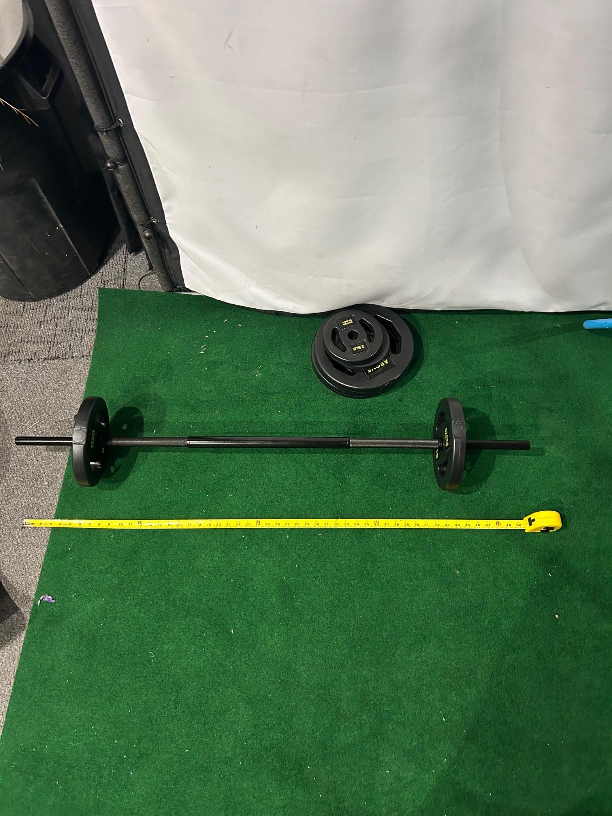 AboveGenius 45 lb Barbell Weight Set, Adjustable Workout Bar | Barbell Weight Set for Home Gym Strength Training, Full Body Workout, Muscle Building, Home Fitness Weight Lifting Equipment customer photo 1