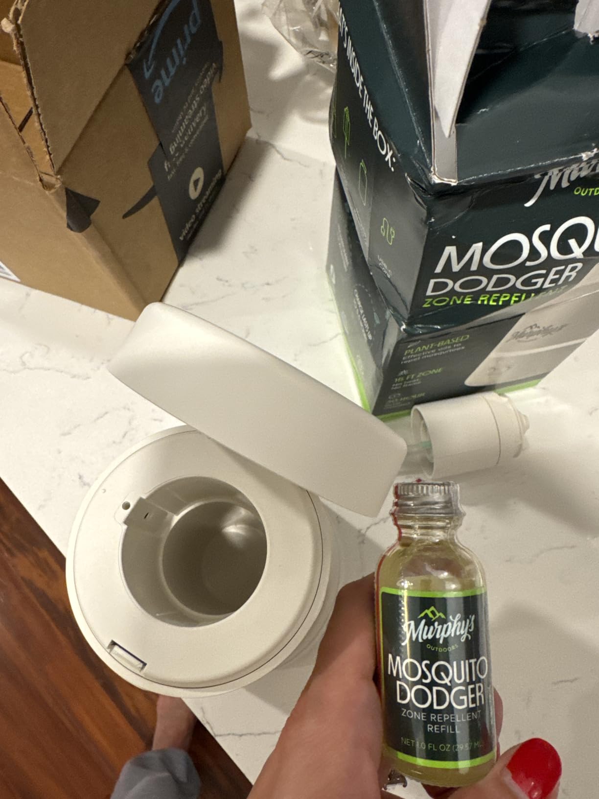 Murphy's Naturals Mosquito Repellent Device, for Patio & Outdoor Use | Plant-based essential oils; flameless, USB-C rechargeable with 5.5-hr battery; 15-ft zone of protection; 30-hr refill included customer photo 2