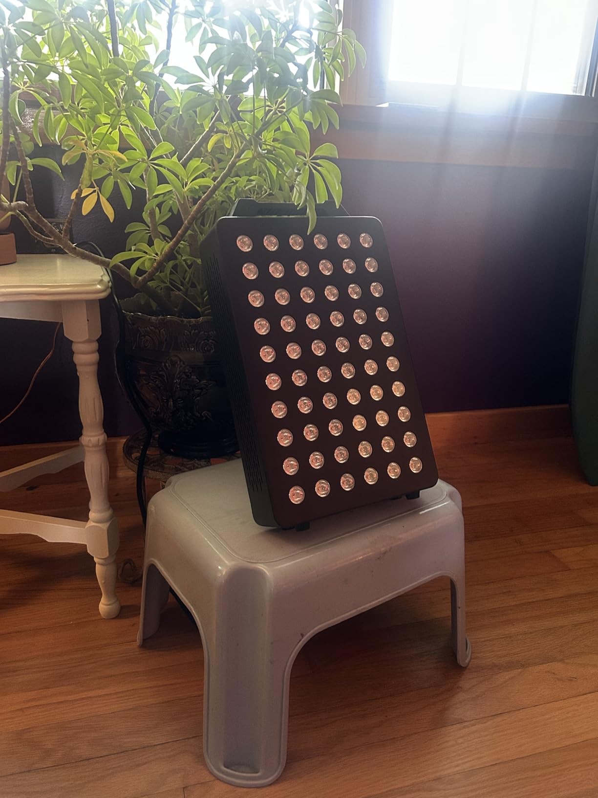 BONTANNY Red Light Therapy, 630/660/810/830/850nm 5 Wavelengths Red Near Infrared Light Device with 60 Dual Chip Clinical Grade LEDs, Remote Control, Timer for Face, Body, Pain Relief, BO-300 (White) customer photo 1