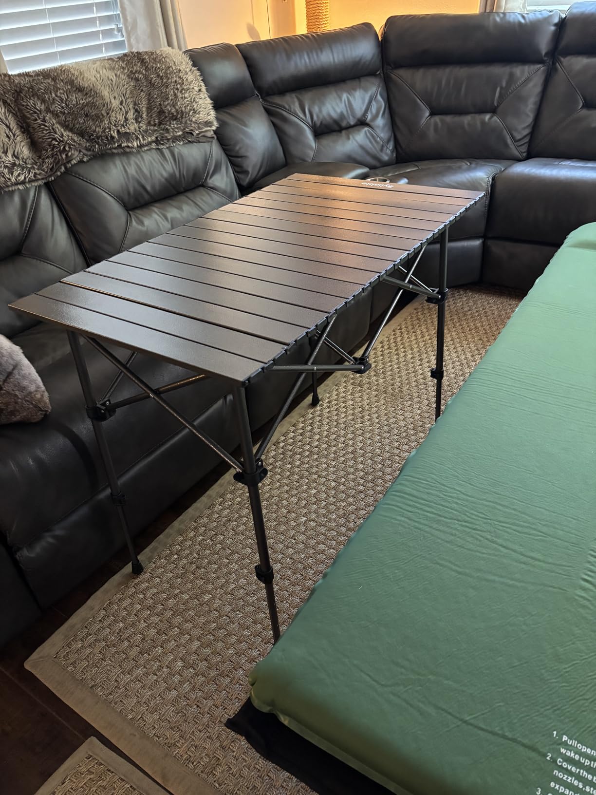 Byliable Folding Camping Table, Portable Aluminum Adjustable Height, Black | Roll-Up Camp Lightweight table with Carry Bag customer photo 1