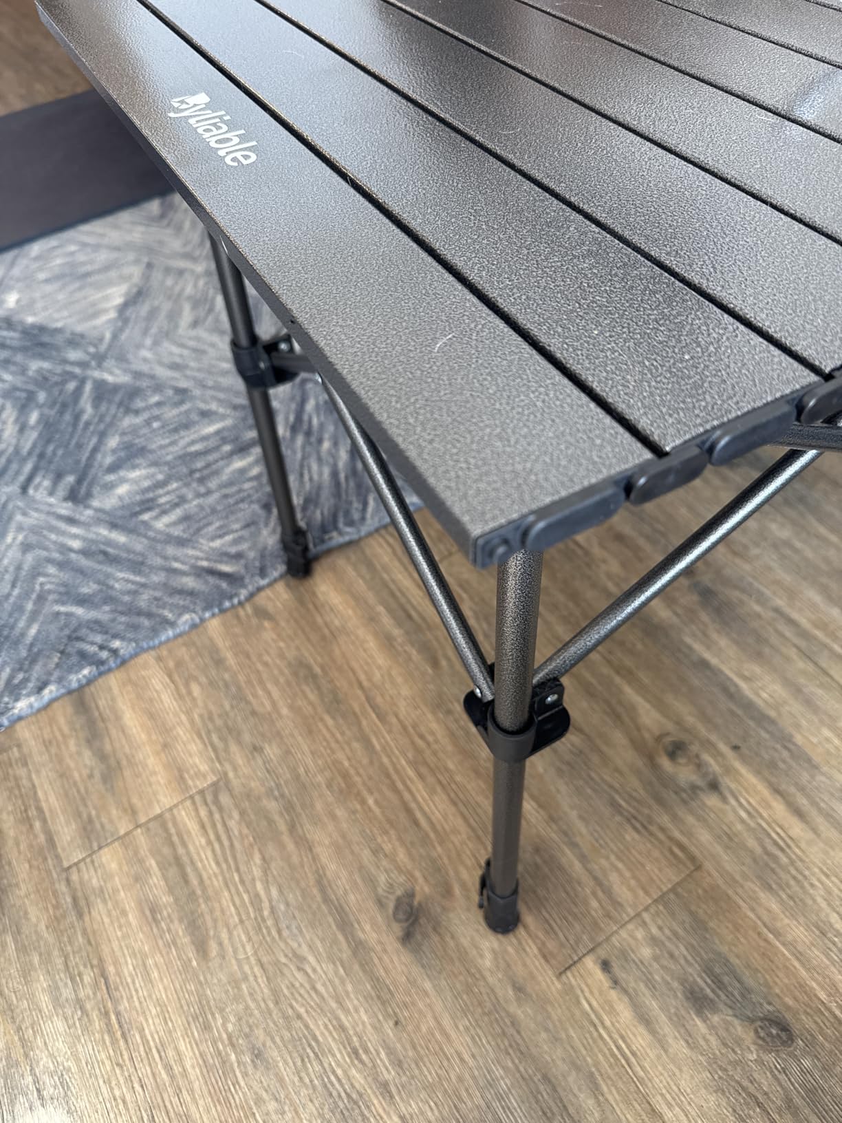 Byliable Folding Camping Table, Portable Aluminum Adjustable Height, Black | Roll-Up Camp Lightweight table with Carry Bag customer photo 2