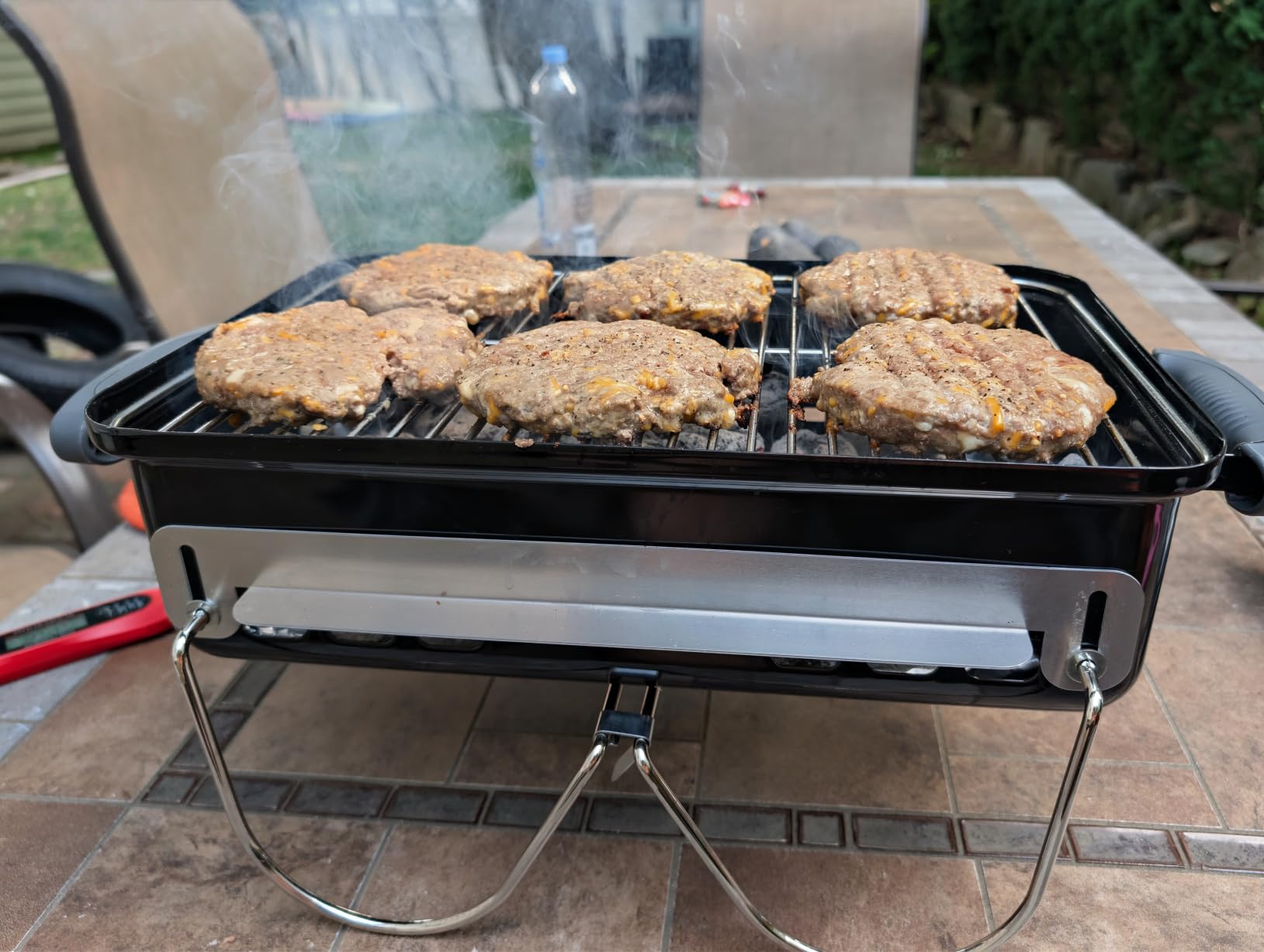 Weber Go-Anywhere Portable Charcoal Grill | Lightweight Portable BBQ Grill for Camping, Tailgating & Outdoor Cooking with 2-Piece Cooking Grate & Precise Airflow Dampers customer photo 1