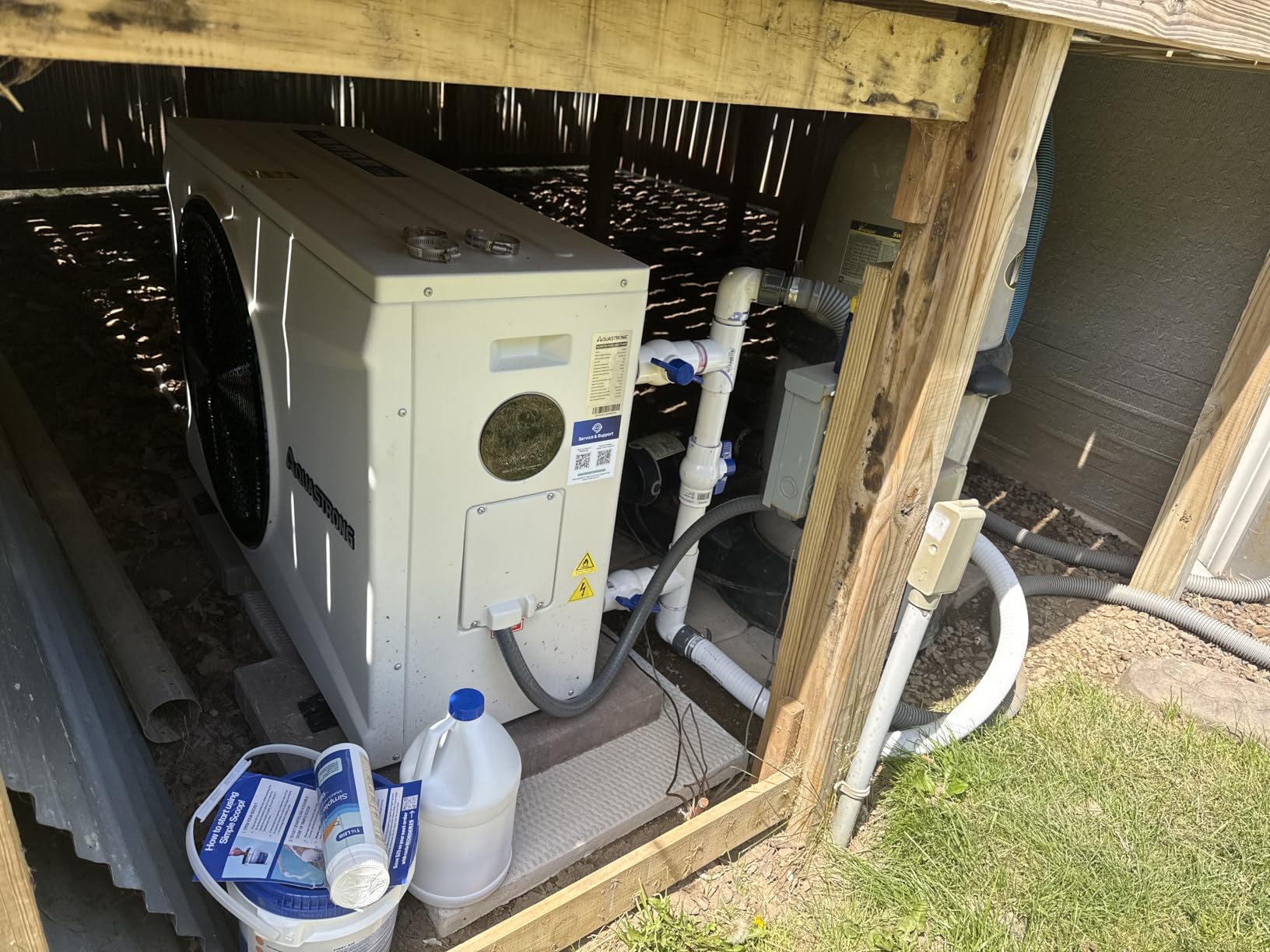 AQUASTRONG Swimming Pool Heat Pump, 21000 Gallons, Heating and Cooling Pool Heater customer photo 2