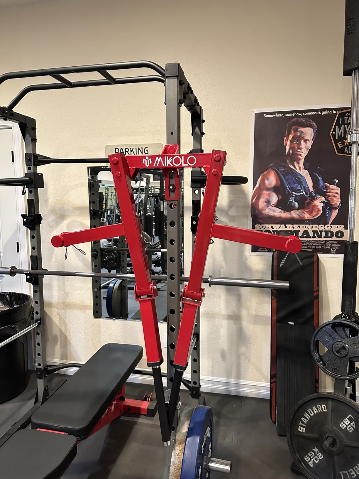 Mikolo Lateral Raise Attachment for Squat Rack, Standing Lateral Raise Machine with 1