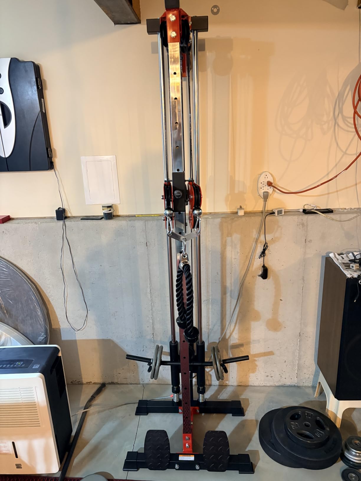 Mikolo Wall Mount Cable Station, Cable Crossover Machine with Dual Pulley System and 19/27 Adjustable Positions for Home Gym Fitness Equipment customer photo 1