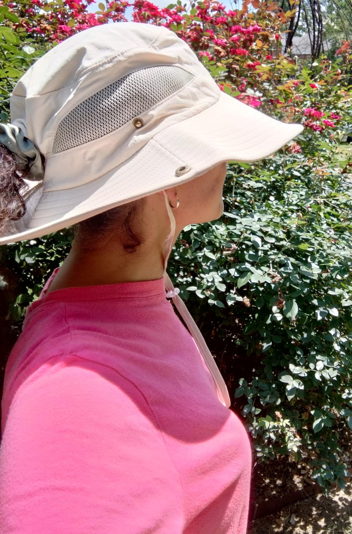 FURTALK Womens Sun Hat with Ponytail Hole Beach Hiking Summer Wide Brim UPF 50+ Outdoor Protection Foldable Bucket Hat customer photo 1