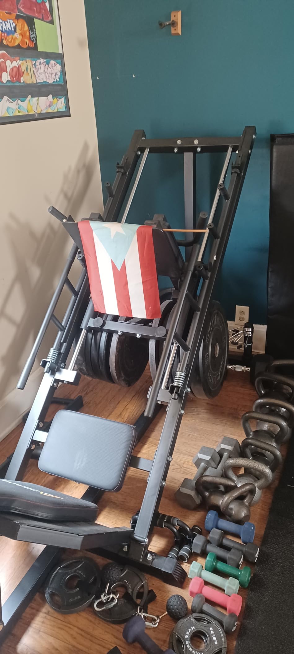 Mdeam Leg Press Hack Squat Machine,Leg Press Machine with Linear Bearing customer photo 1