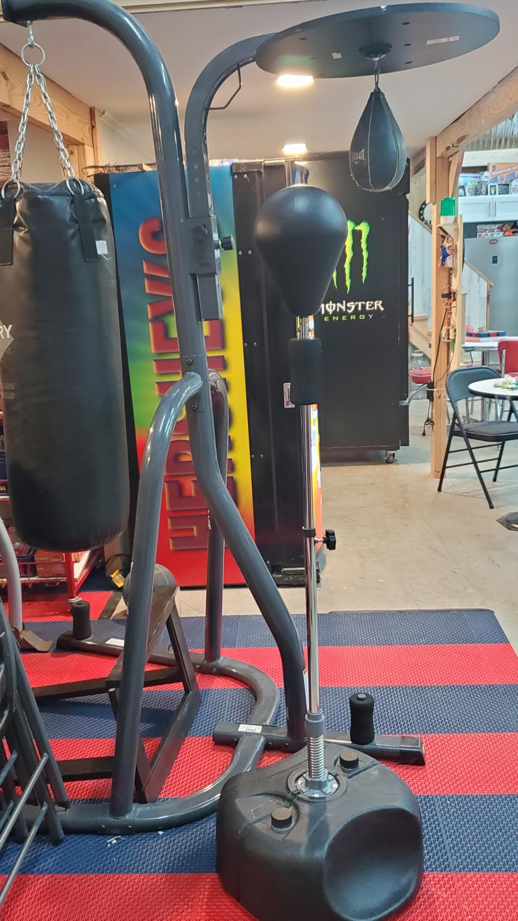Stiatu Punching Bag with Stand, Heavy Boxing Bag Height Adjustable Reflex Bar and Speed Punching Bag customer photo 2