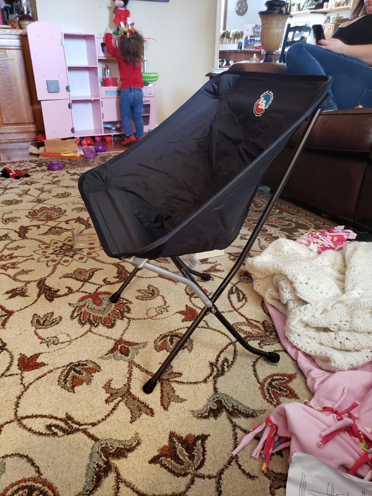 Big Agnes Skyline UL - Ultralight Backpacking/Camping Chair, Black | Deep, wide seat and patented hub-less aircraft aluminum frame provide comfort for backpackers and campers customer photo 1