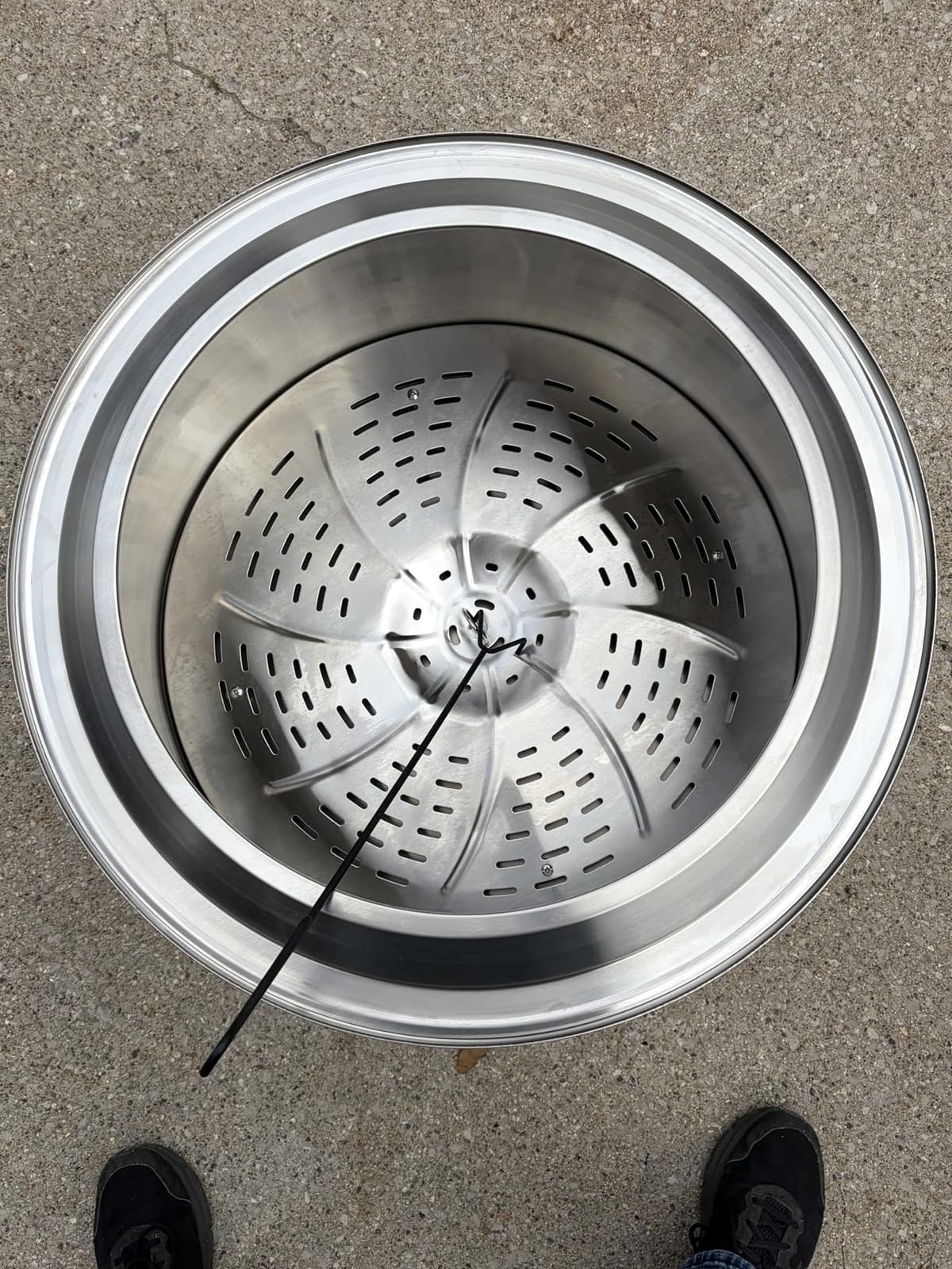 OutVue 27 Inch Stainless Steel Smokeless Fire Pit with Waterproof Cover | Outdoor Smokeless Firepit with Fire Poker, Wood Burning Fire Pits for Bonfire, Camping, Low Smoke Firepit for Outside customer photo 2
