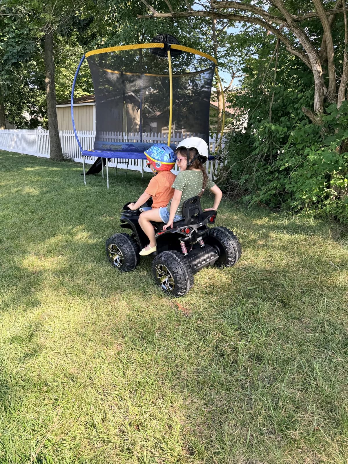 JOYRACER 24V Kids ATV 4 Wheeler, 4x4 Ride On Toys Car w/ 800W Motors, 9AH Battery Powered Car w/Remote Control, Bluetooth, MP3, USB, Spring Suspension, 2-Seater Quad for Boys Girls, Black customer photo 1