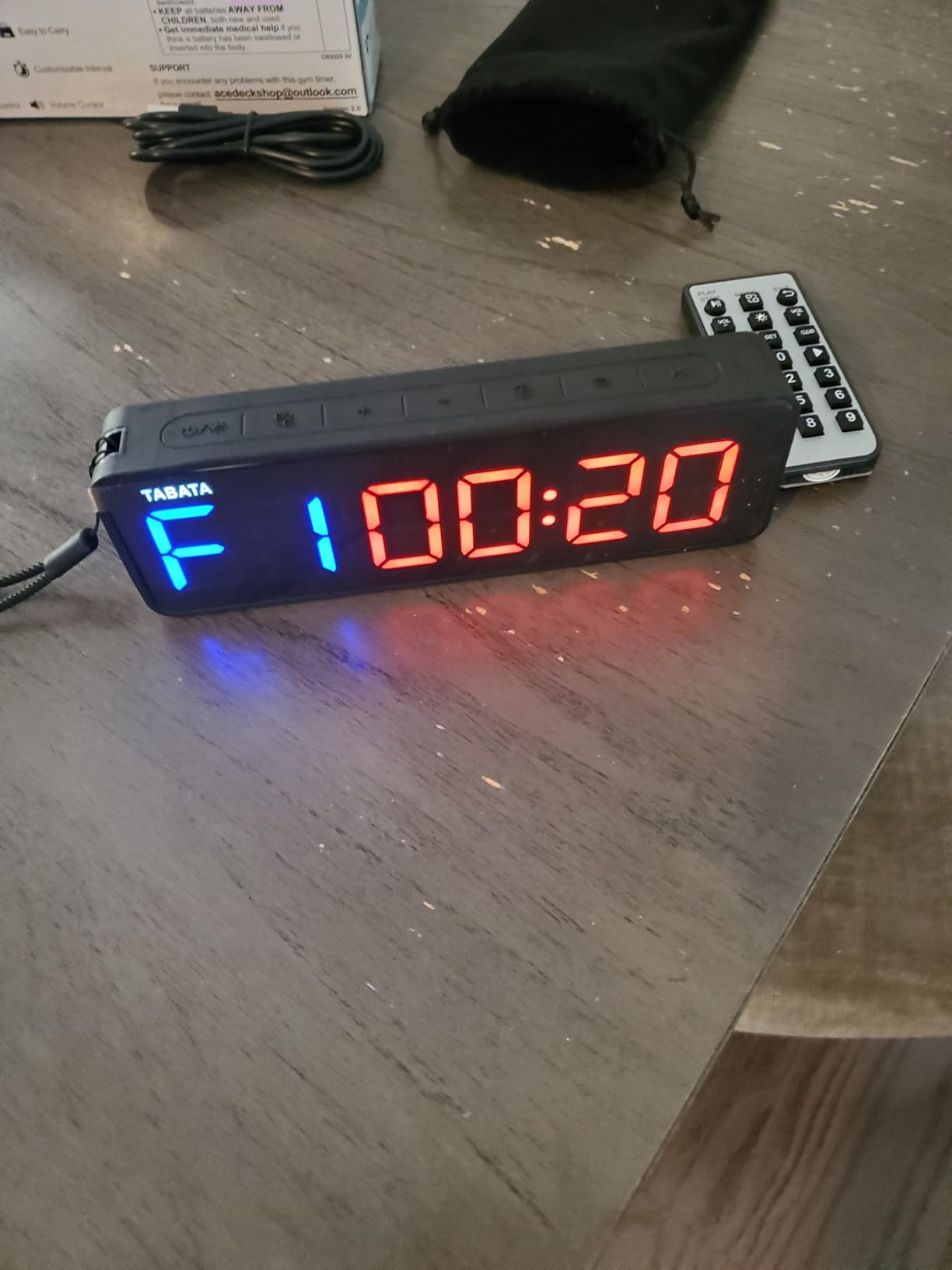 Acedeck Portable Gym Timer Clock: Fitness Digital Clock with Strong Magnet | Remote Control for Fitness Enthusiasts - Powerful Battery for Home Gym Garage Boxing Crossfit customer photo 1