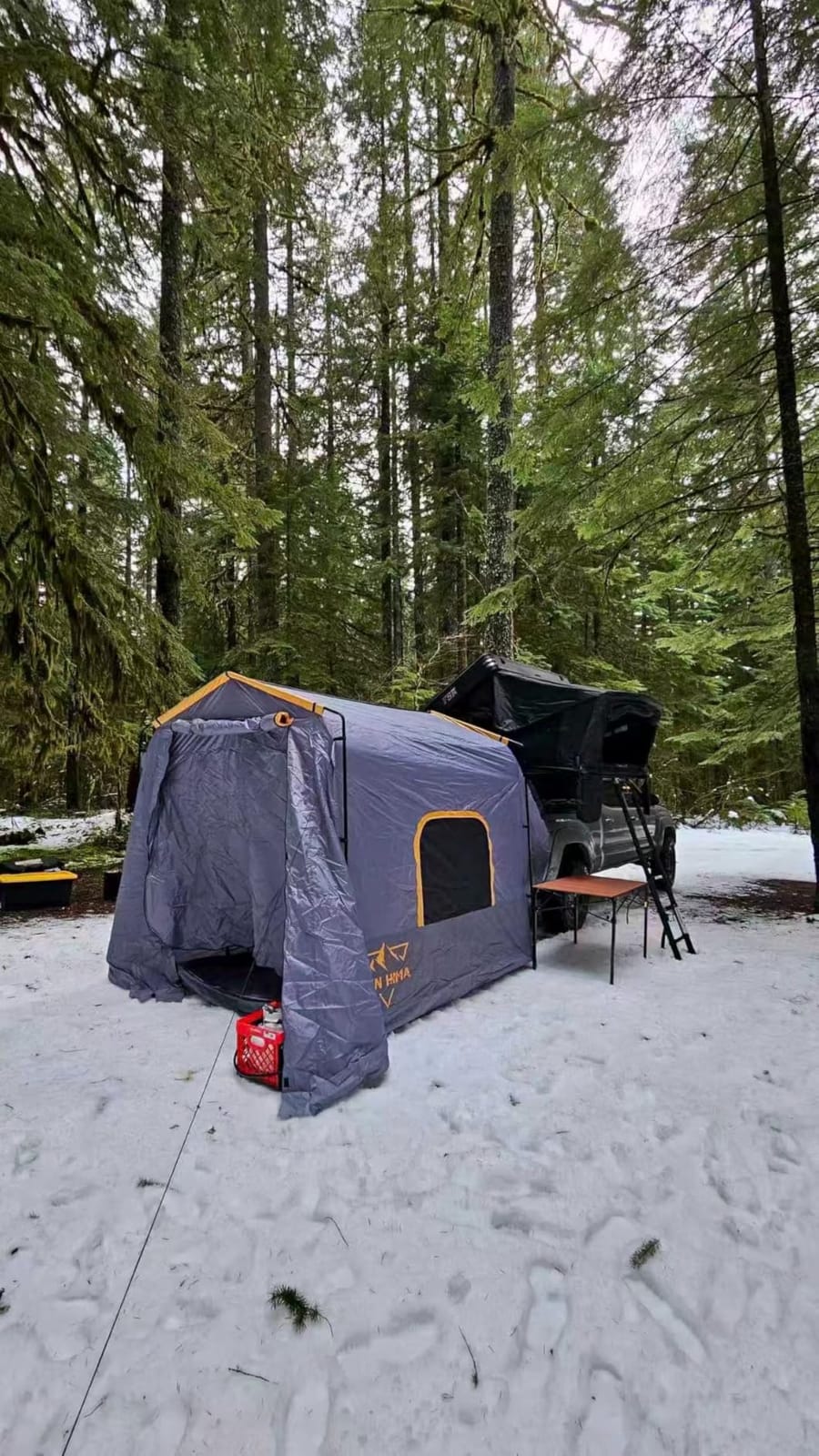 San Hima SUV Tailgate Tent for Camping, Car Tent with Detachable Awning, Waterproof 3000mm & UV50+ 210D Oxford, Fits SUV Van Minivan Jeep CUV Model Y, Windproof with Storage Bag customer photo 2