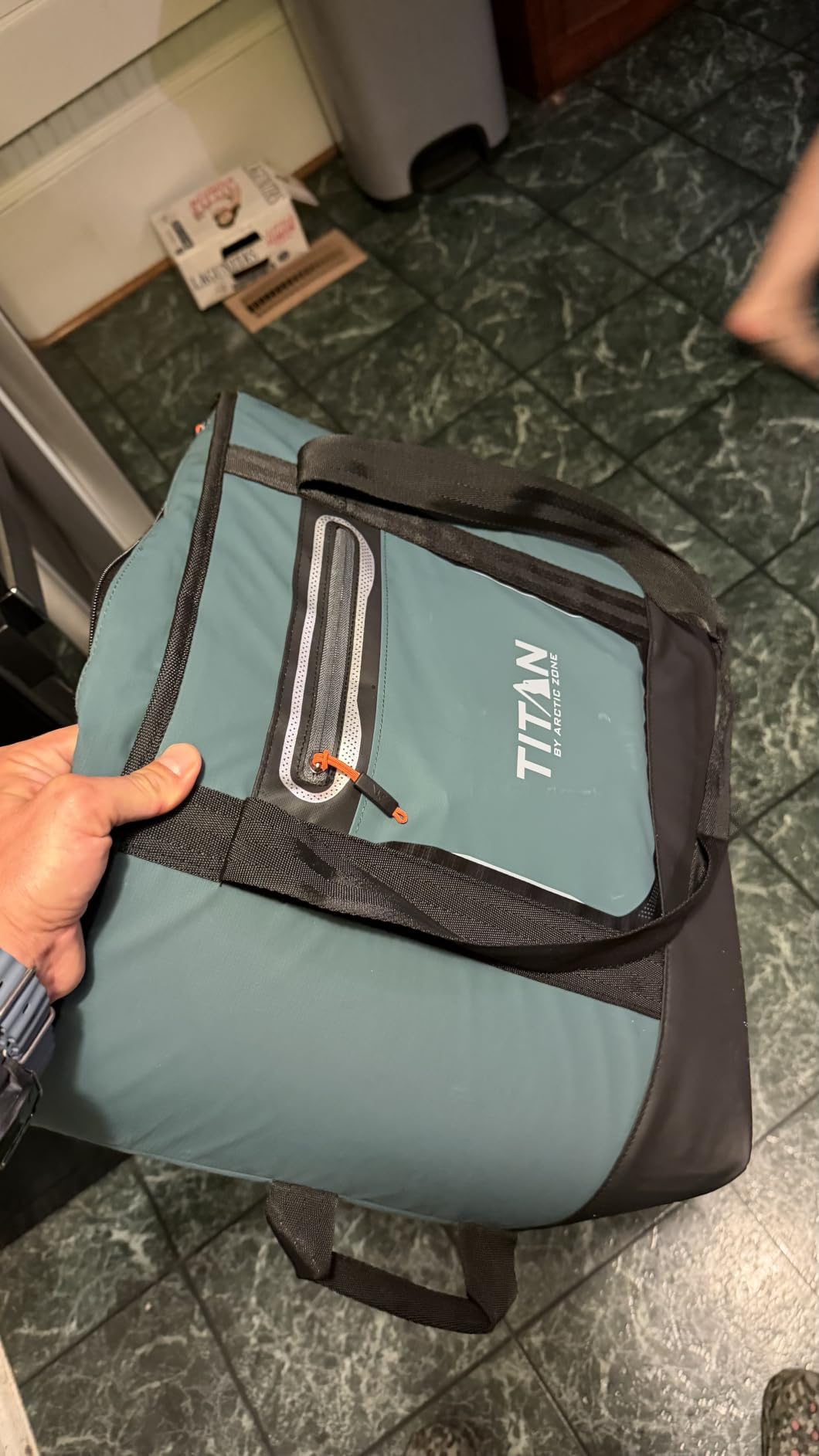 Titan 30 Can Cooler Tote, Keeps Ice Up to 3 Days | Insulated bag, leak proof lining, shoulder straps customer photo 1