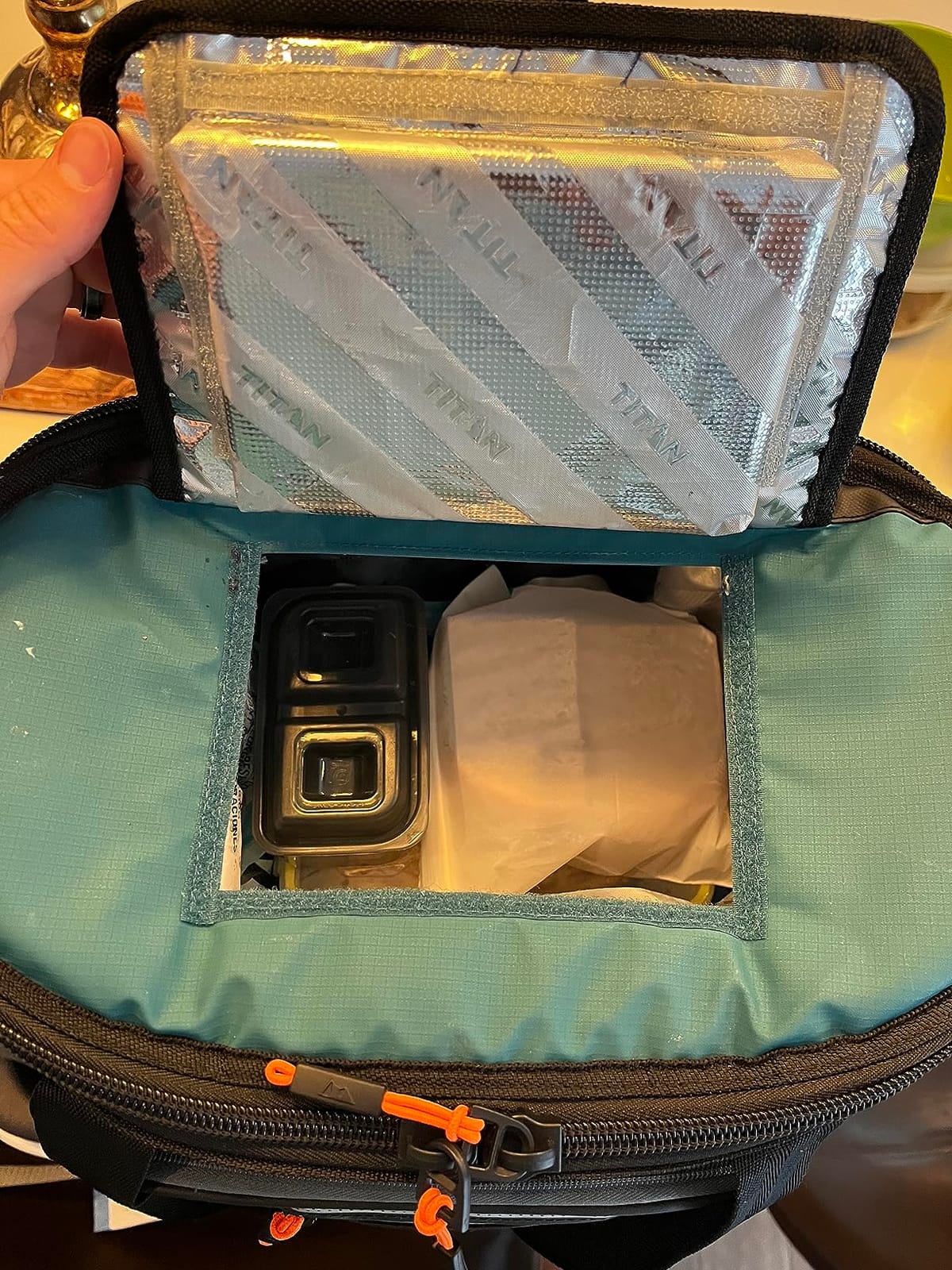 Titan 30 Can Cooler Tote, Keeps Ice Up to 3 Days | Insulated bag, leak proof lining, shoulder straps customer photo 2