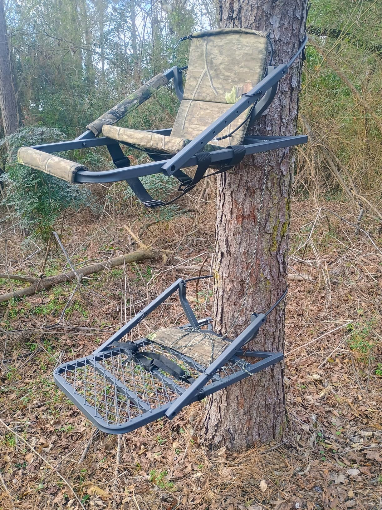 Guide Gear Extreme Deluxe Climbing Tree Stand for Hunting with Seat and Foot Platform, Deer Hunting Accessories customer photo 1
