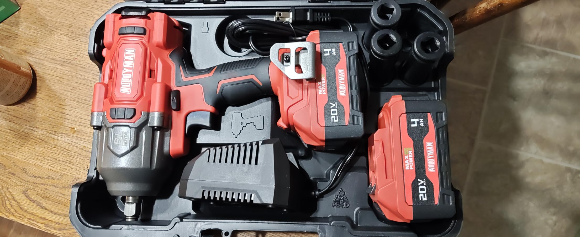 Alloyman Cordless Impact Wrench 1500 FT-LBS(2000N.M), 1/2