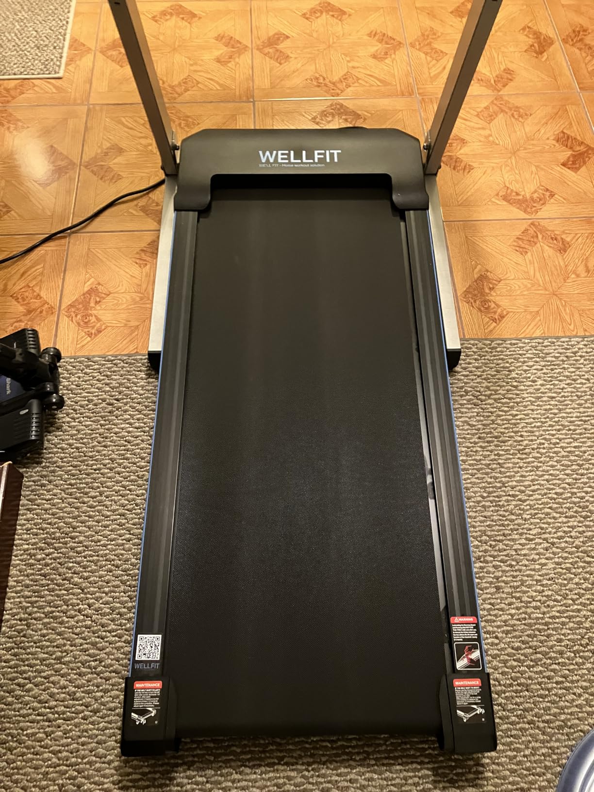 Home Treadmill 400+LB Capacity, WELLFIT 4.0HP Heavy Duty Treadmill Foldable | Small Commercial Treadmills with 15% Auto Incline, Climb Running, with Safety Handrail, Wide Belt 18*43 in, 95% Pre-installed customer photo 1
