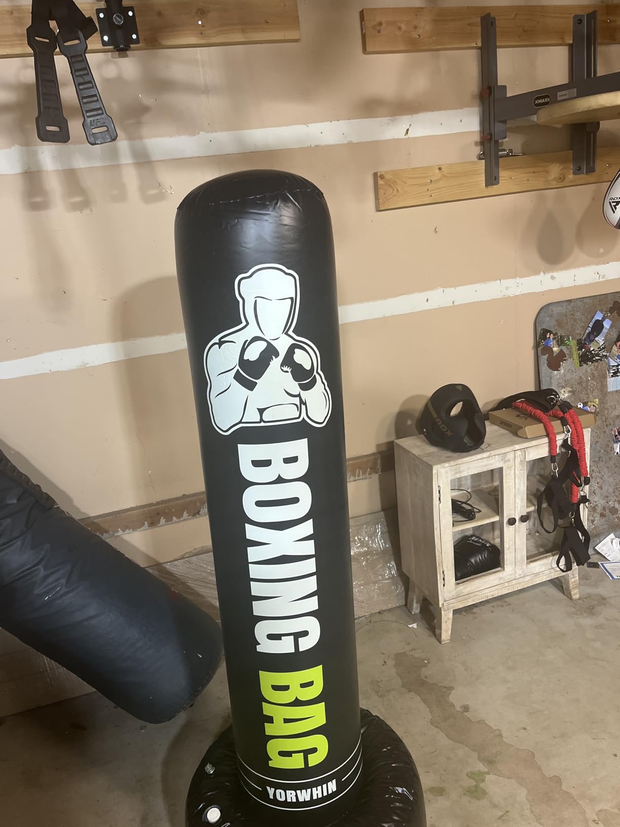 Freestanding Punching Bag for Adults Teens, Heavy Bag with Gloves, Pump | 70'' Heavy Boxing Bag with Stand, Women Men Standing Kickboxing Bag for MMA Training Muay Thai Fitness Karate Home Gym customer photo 1