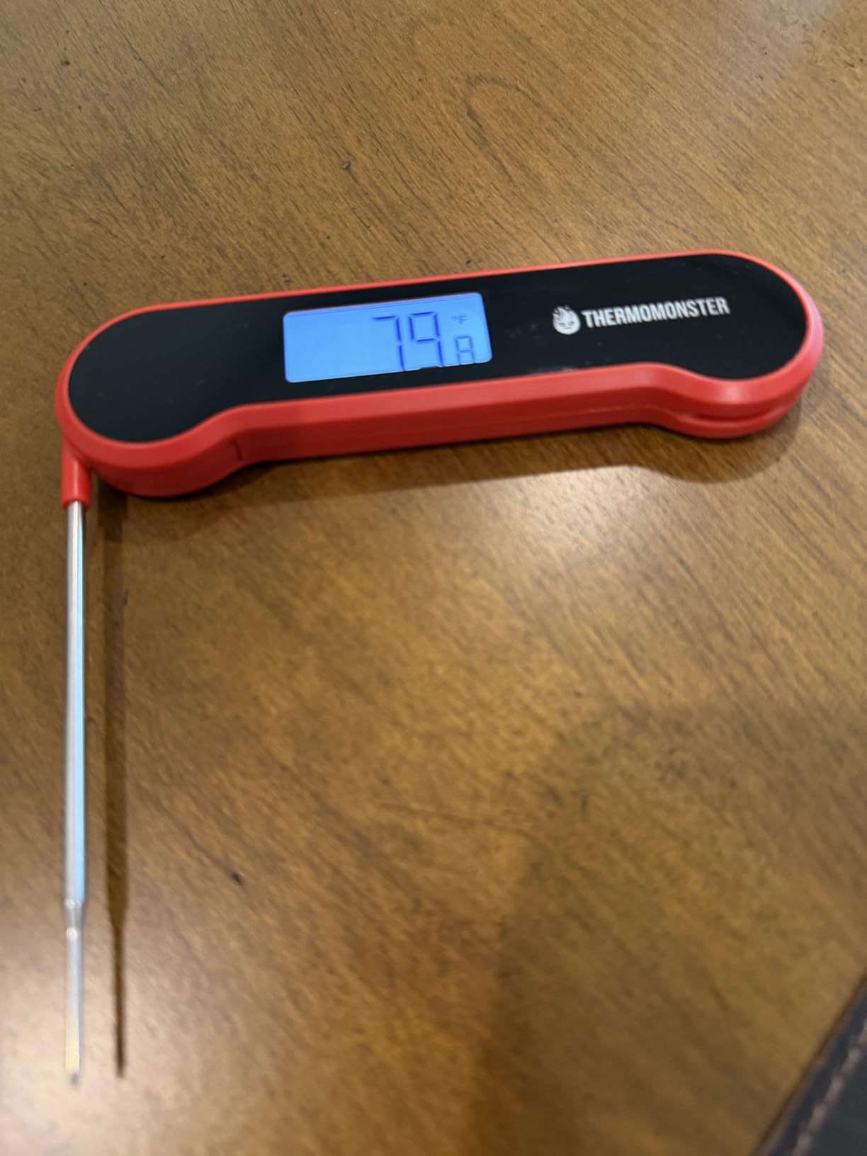 0.5 Sec Instant Read Meat Thermometer Digital with ±0.5℉ Precision, Food Thermometer for Cooking Kitchen Gadgets, Oven Grill Candy BBQ Essentials Accessories, Gifts for Him Dad Men Birthday, Red customer photo 1