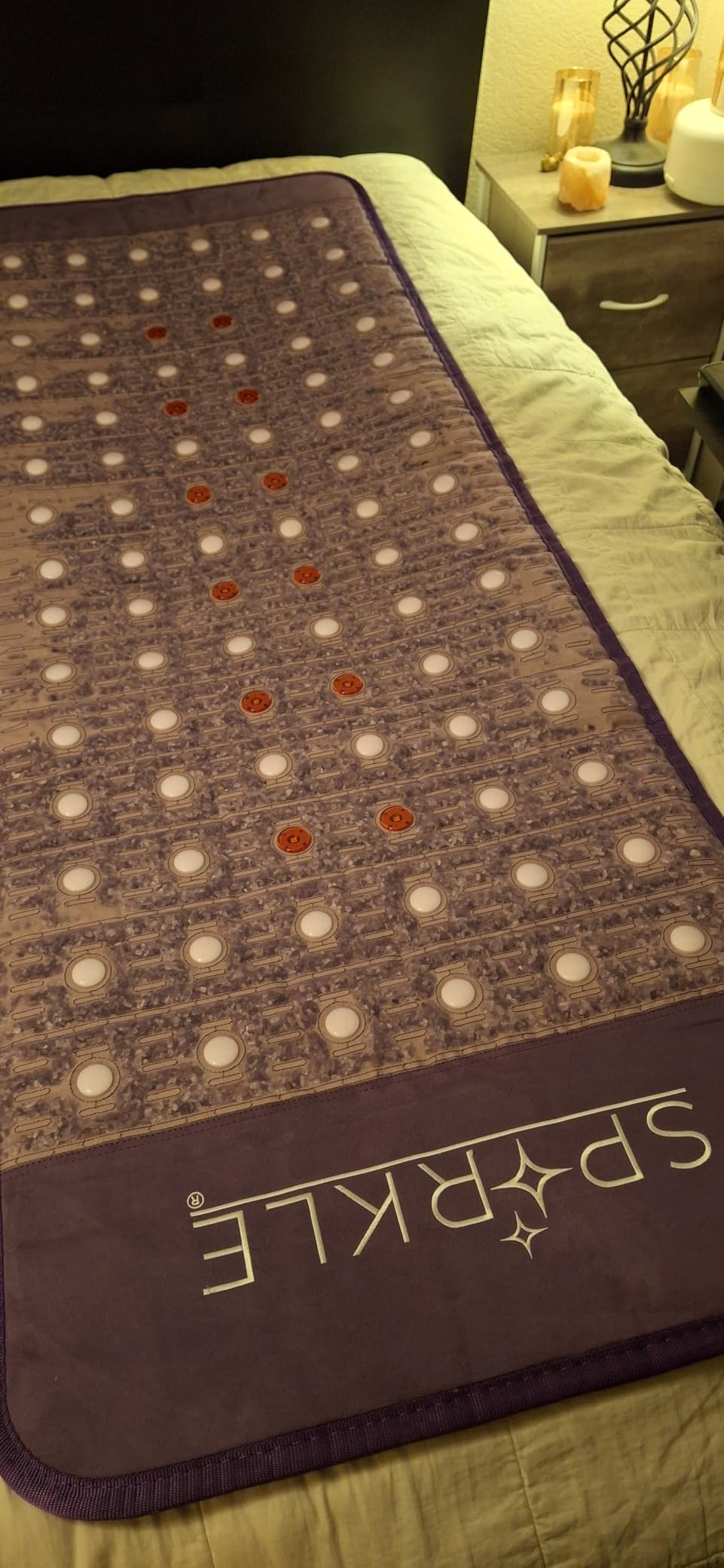 Biomat Infrared Mat | Crystal Mat for Therapy | Infrared Heating Mat | Red Light Therapy for Body | Hot Gemstone Therapy | Promotes for Muscle & Back Pain Relief | Sparkle Mat (Full Size) customer photo 1