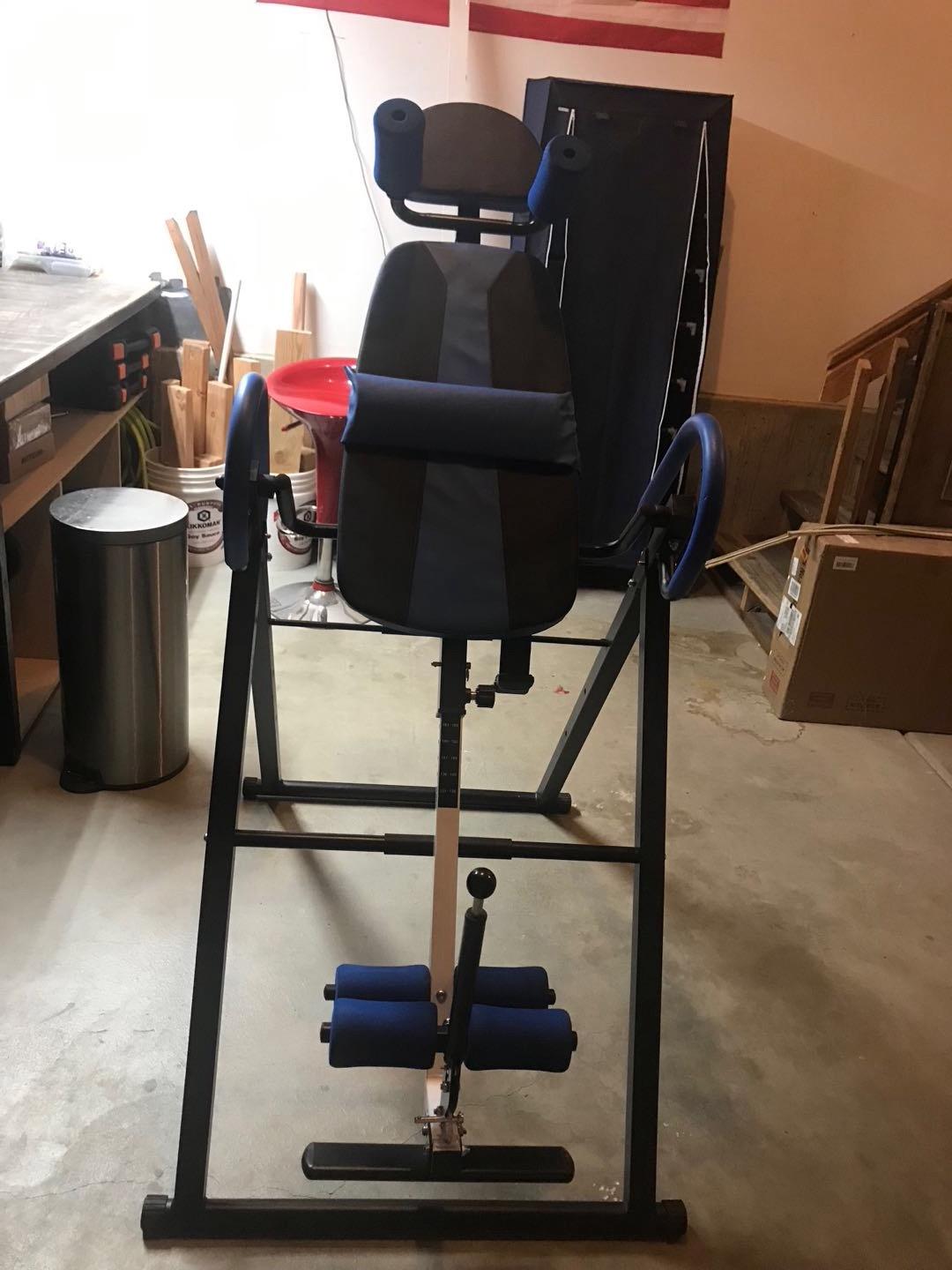 Dripex Heavy Duty Gravity Inversion Table 300 lbs Capacity with Adjustable Headrest/Lumbar Support Inversion Tables for Back Pain Relief customer photo 2
